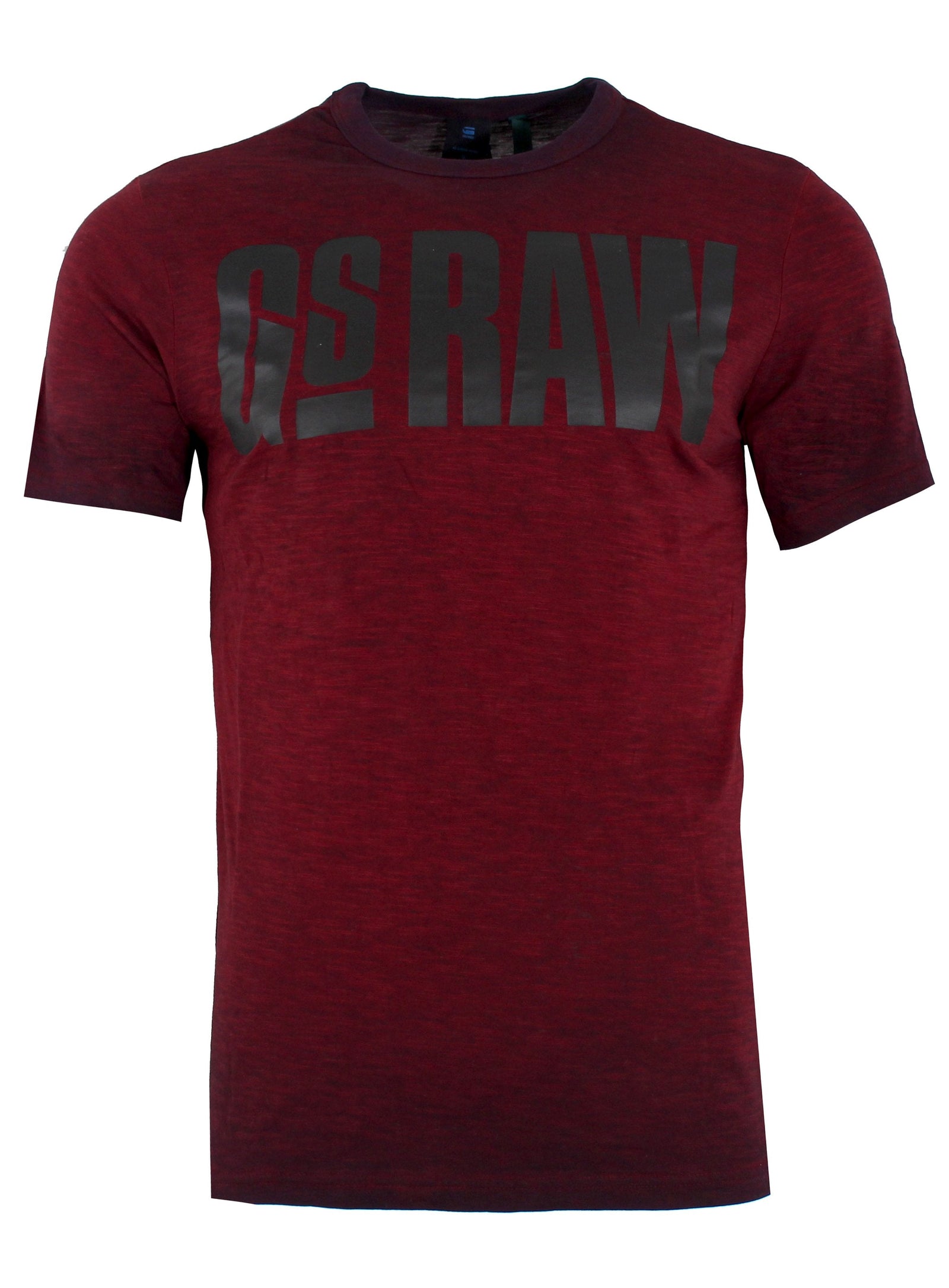 G-Star RAW Double Dye Logo Tee Shirt in dry red – view 1 of 2