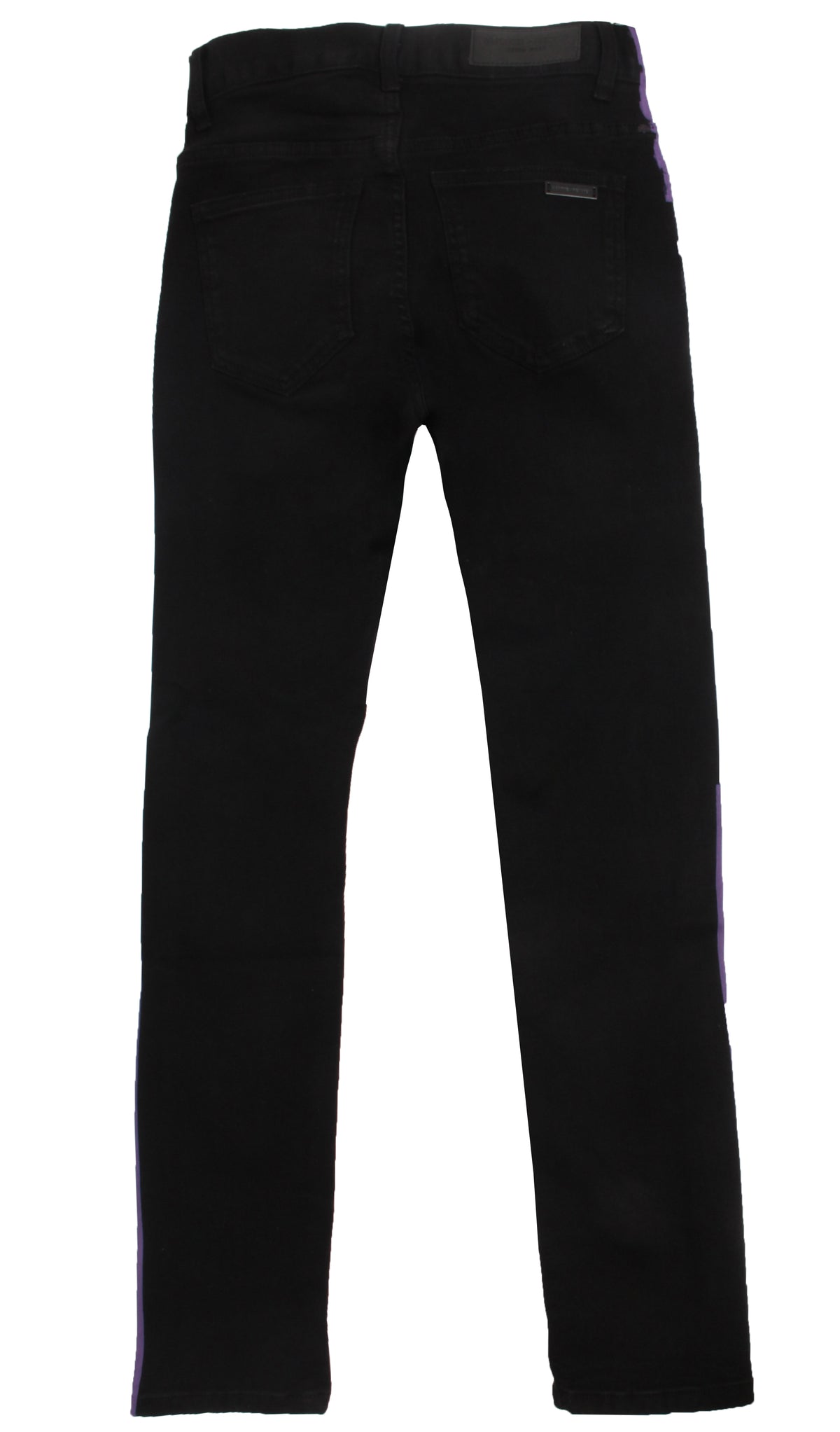 Striped Denim Black W/ Purple