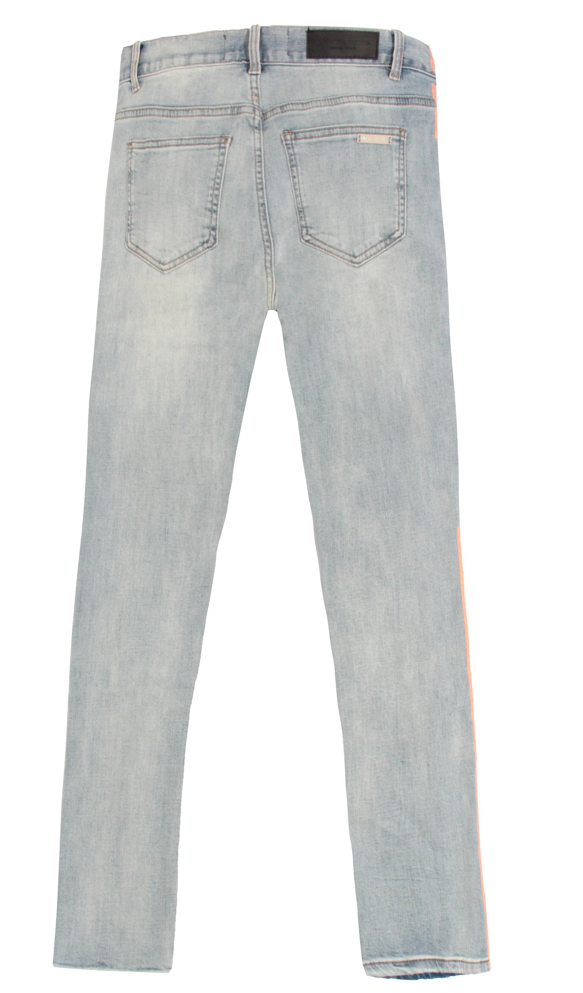 Striped Denim Blue W/ Powder Pink