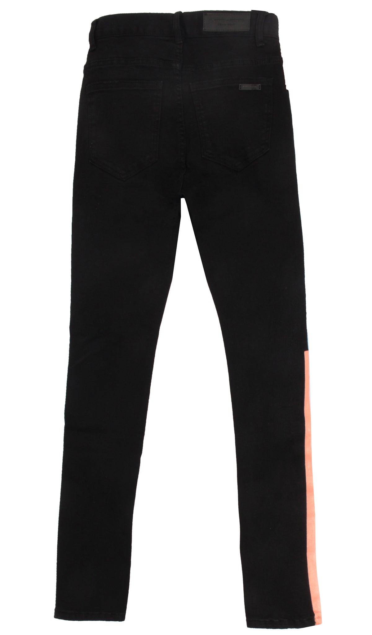 Striped Denim Black w/ Powder Pink