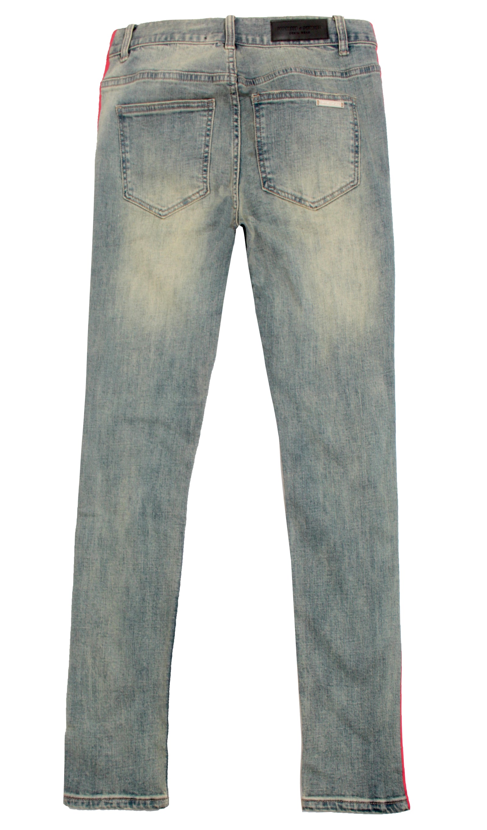 Homme + Femme Striped Logo Denim in blue with red stripe – view 2 of 5
