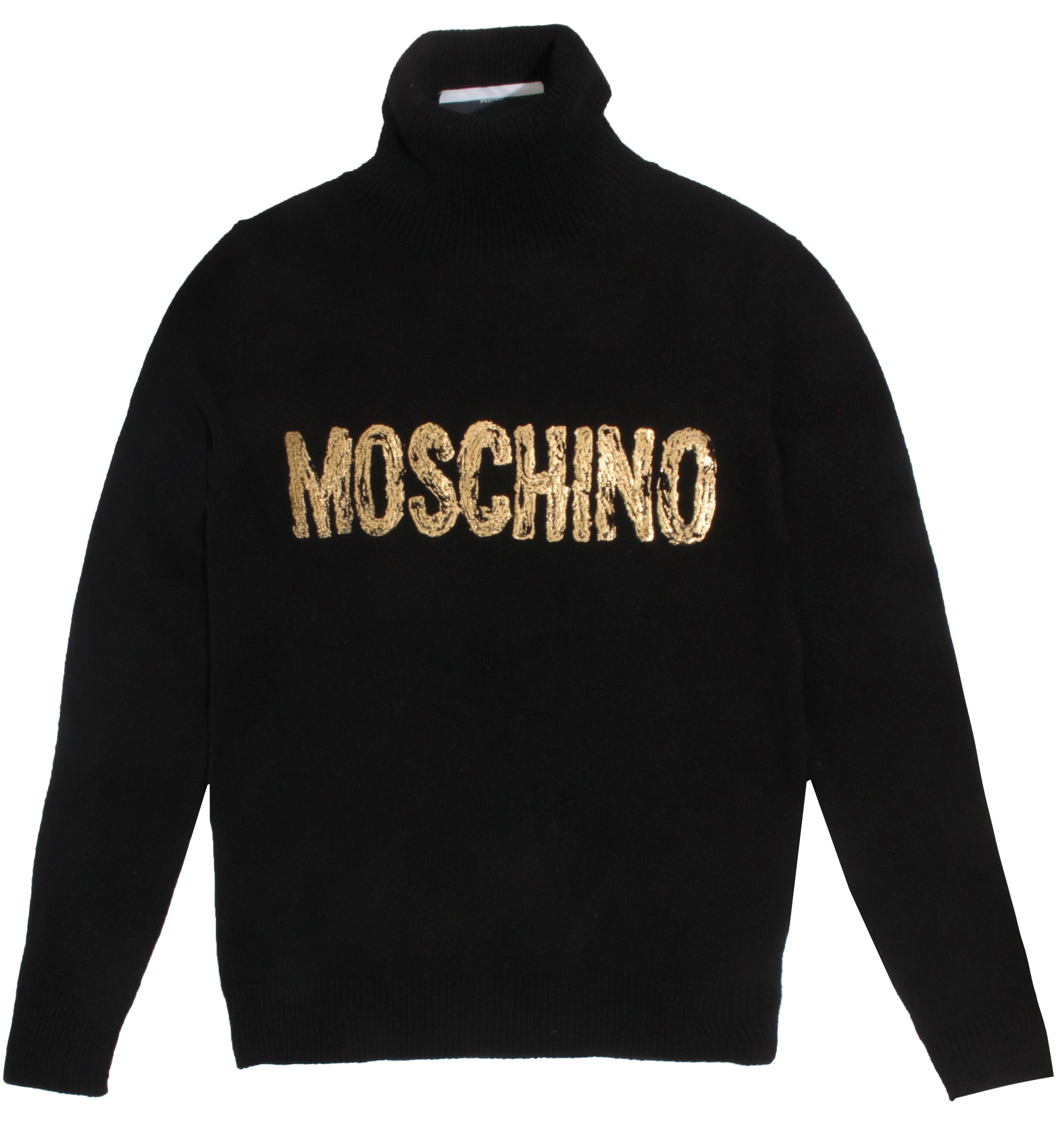 Moschino Logo Turtleneck Sweater - Black