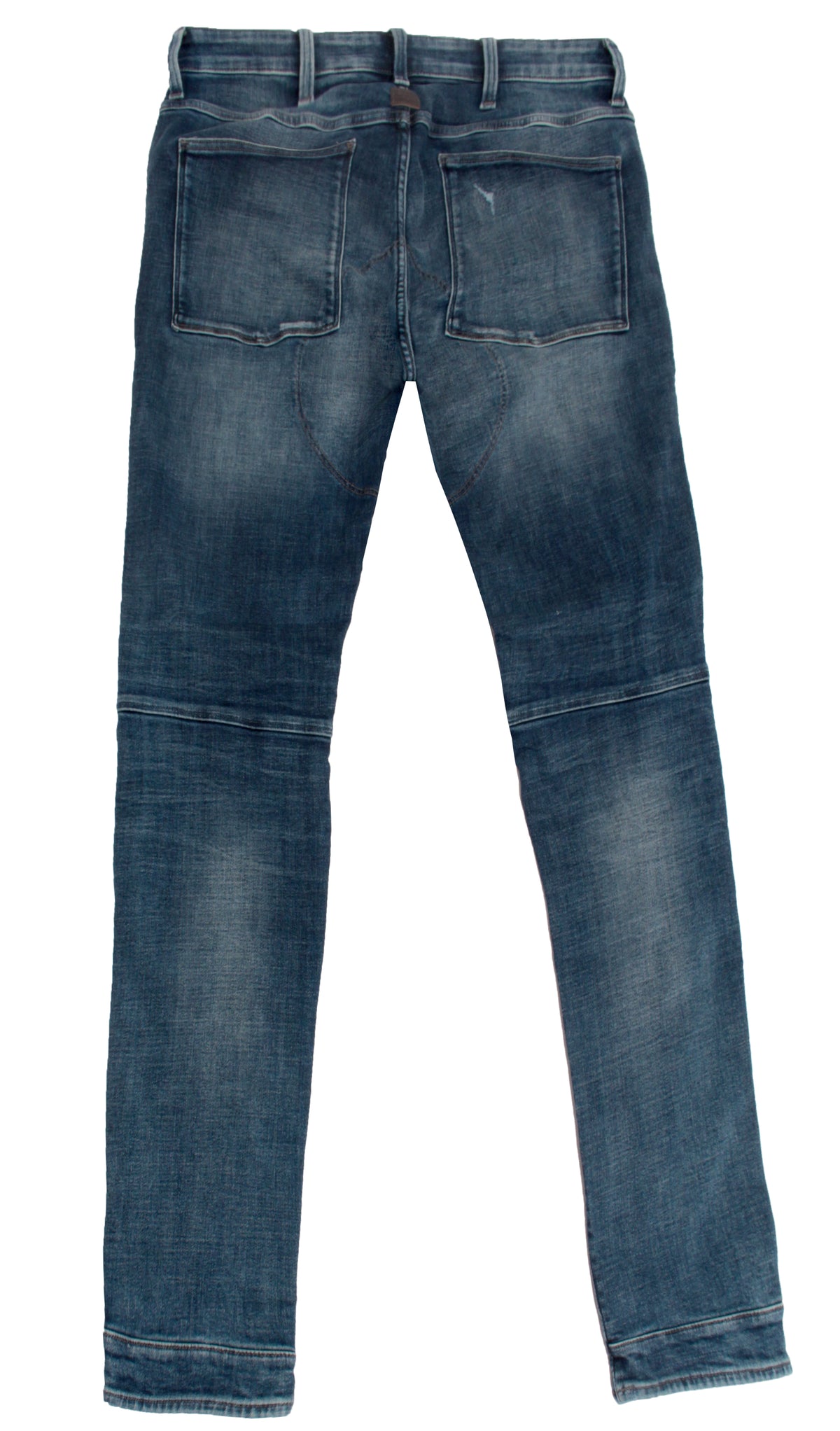 5620 3D Zip Knee Skinny - Faded Ripped Baltic Sea