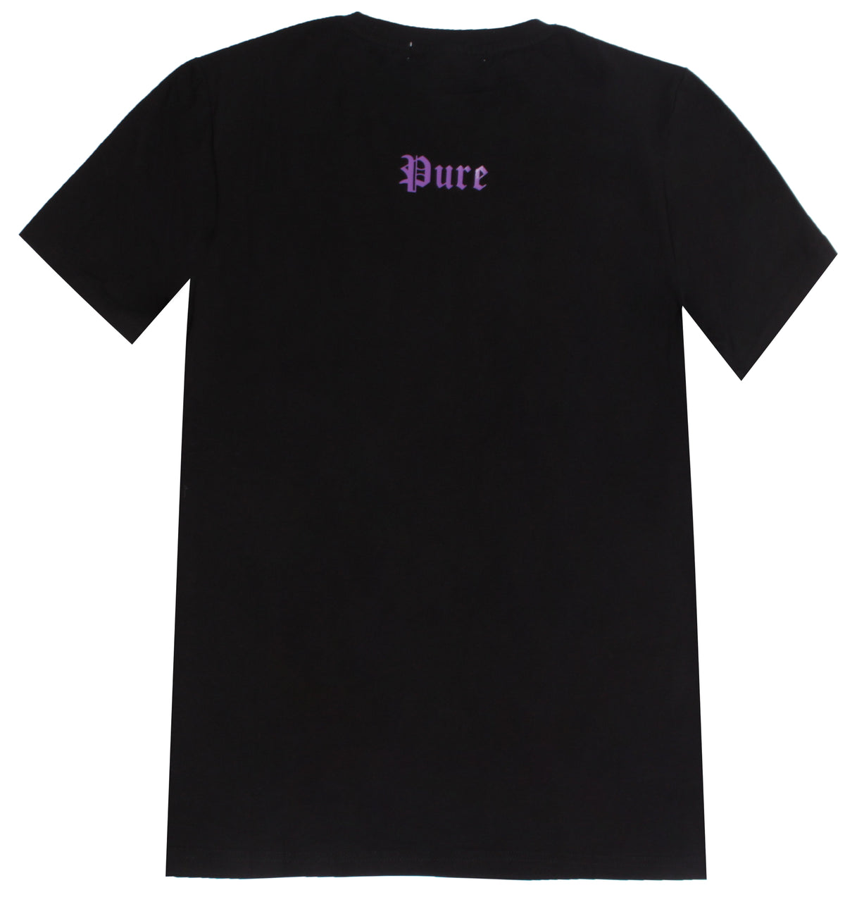 New 2021 Black Stretch Tee with Purple Block Logo