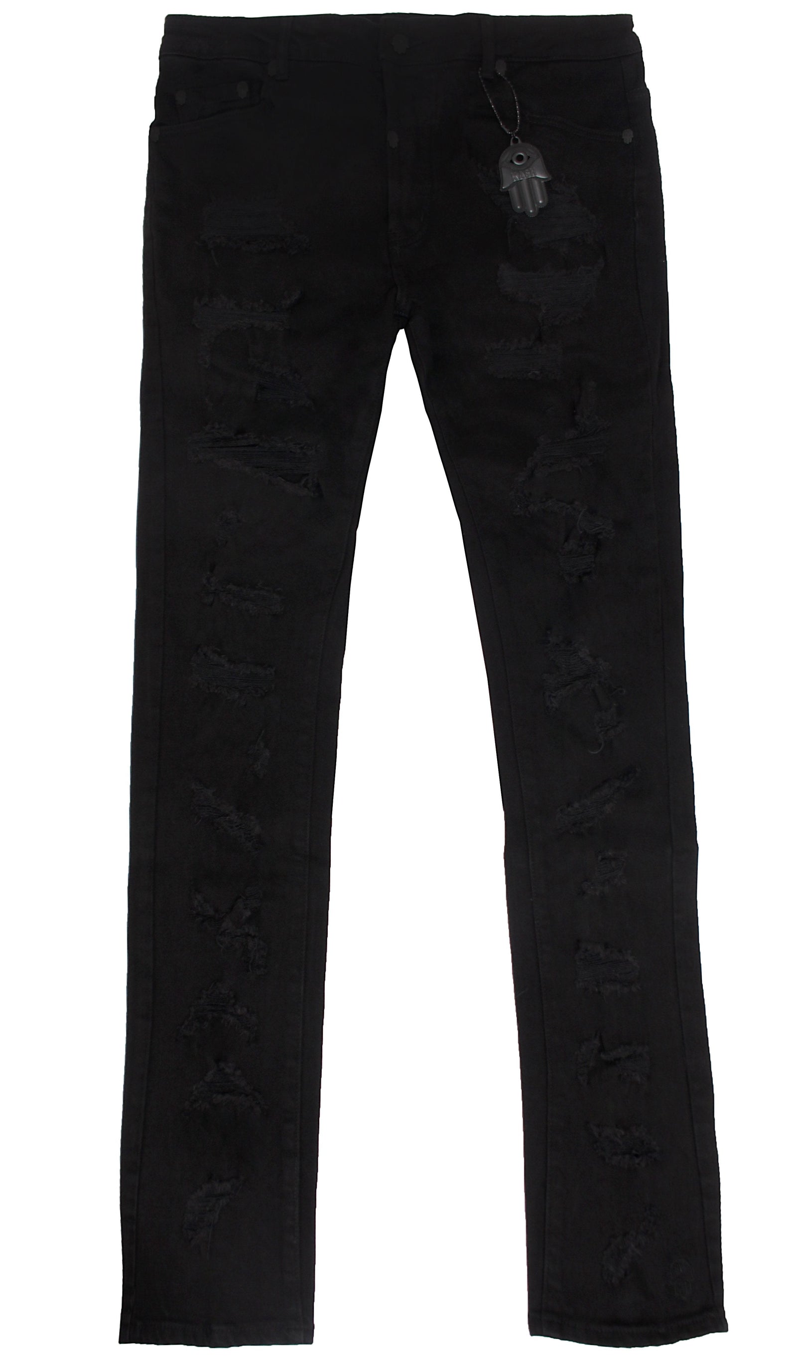 Men's Distressed Black Kash Denim in black – view 4 of 6