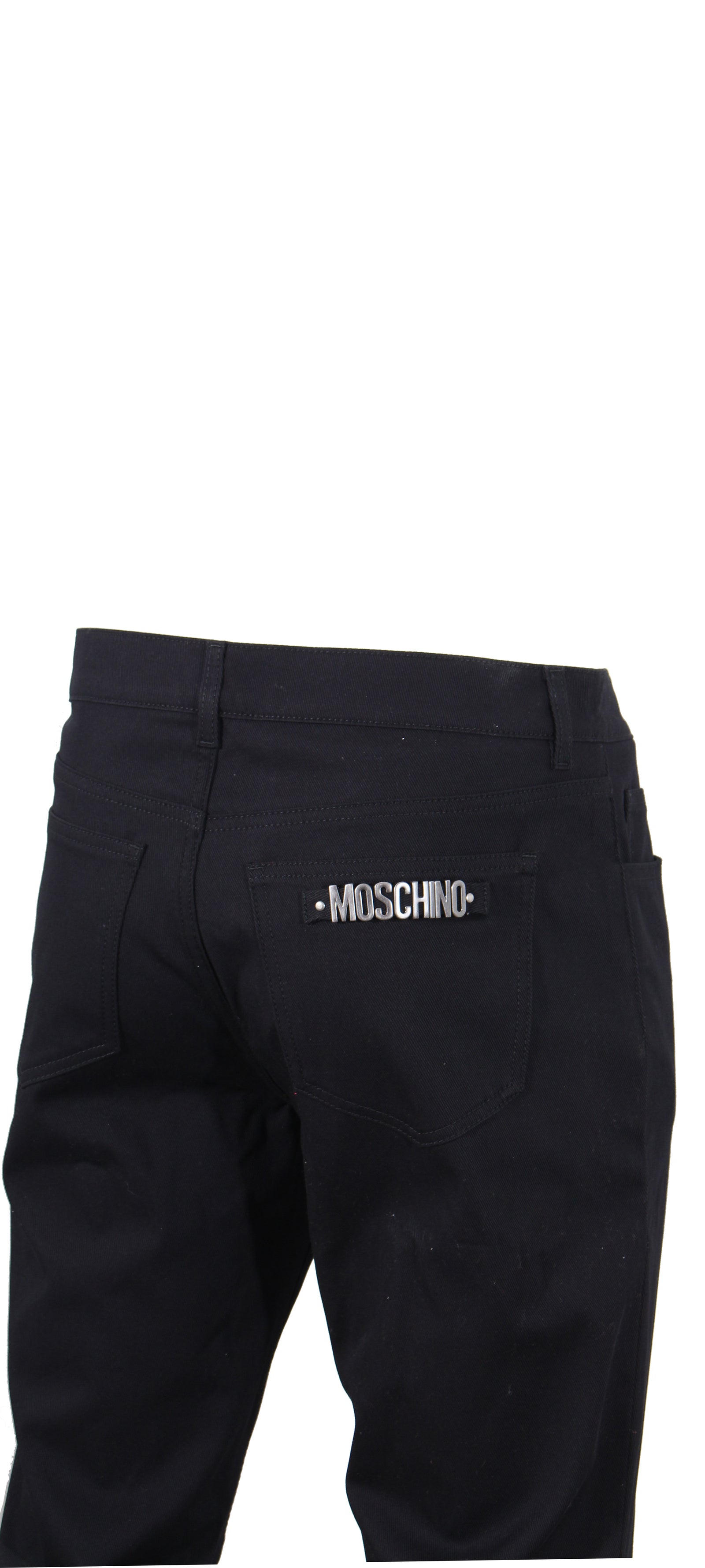 Moschino Back Pocket Logo Denim in black – view 3 of 3