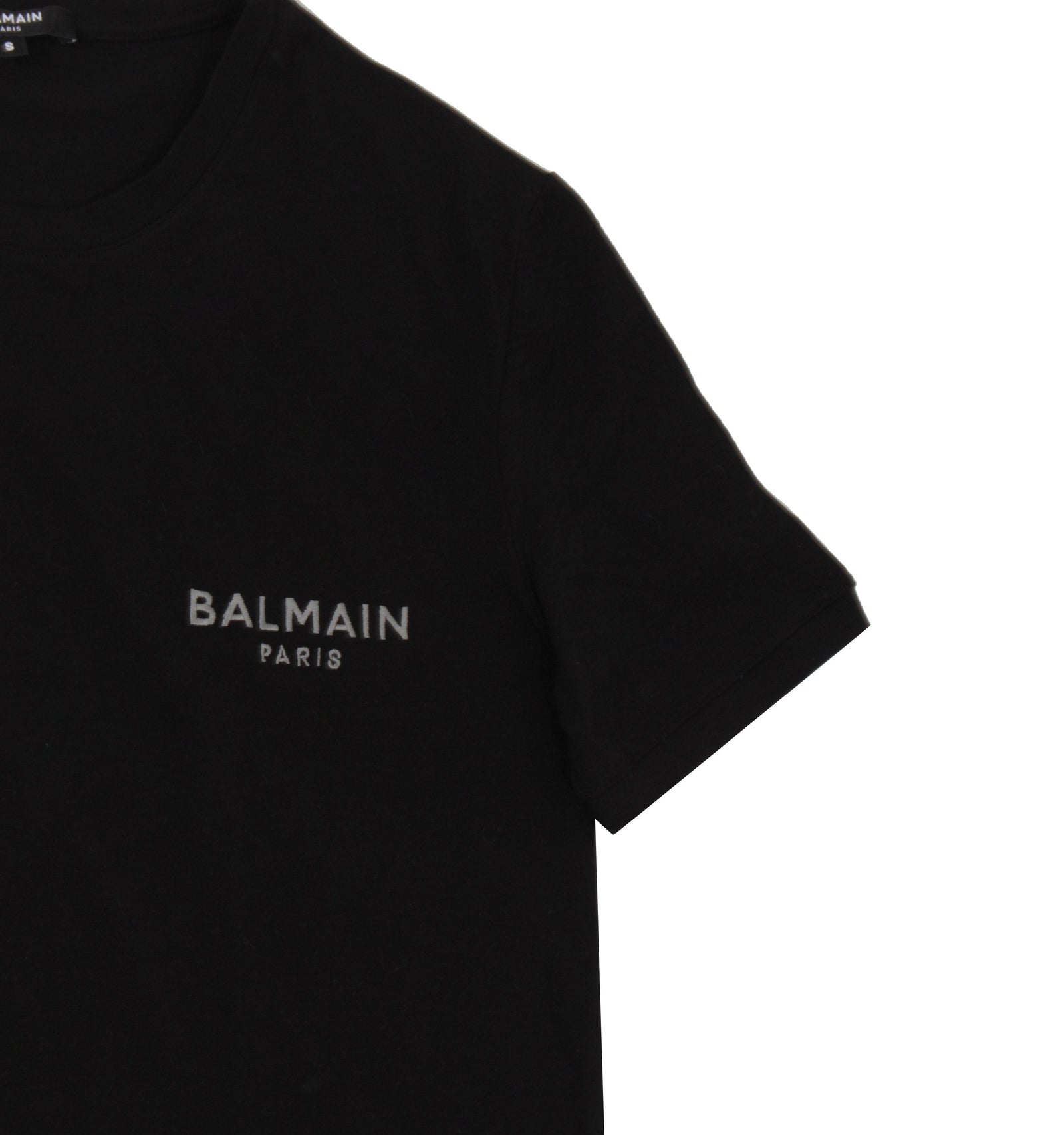 Balmain Logo Round Neck T-Shirt in black – view 2 of 3