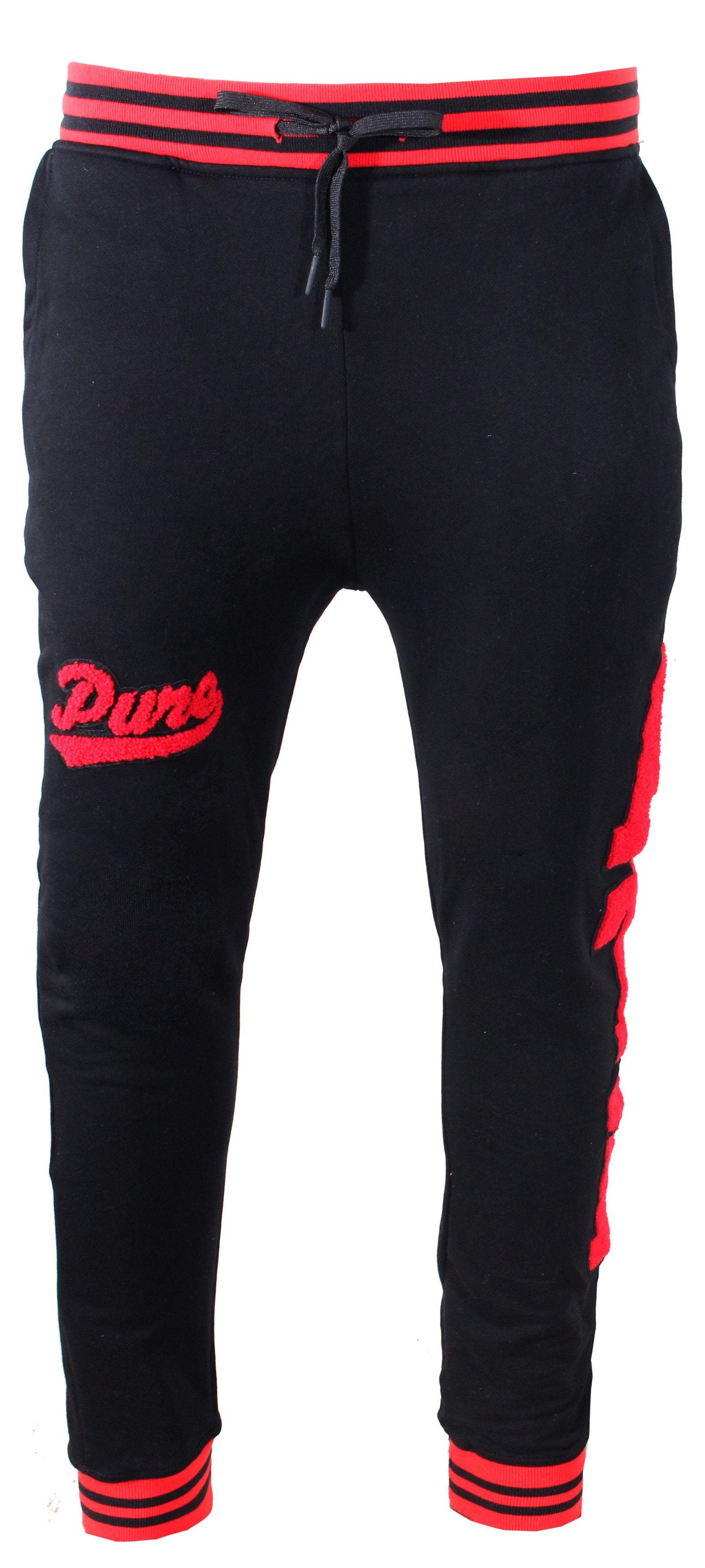 Pure Logo Varsity Joggers in black and red – view 1 of 10