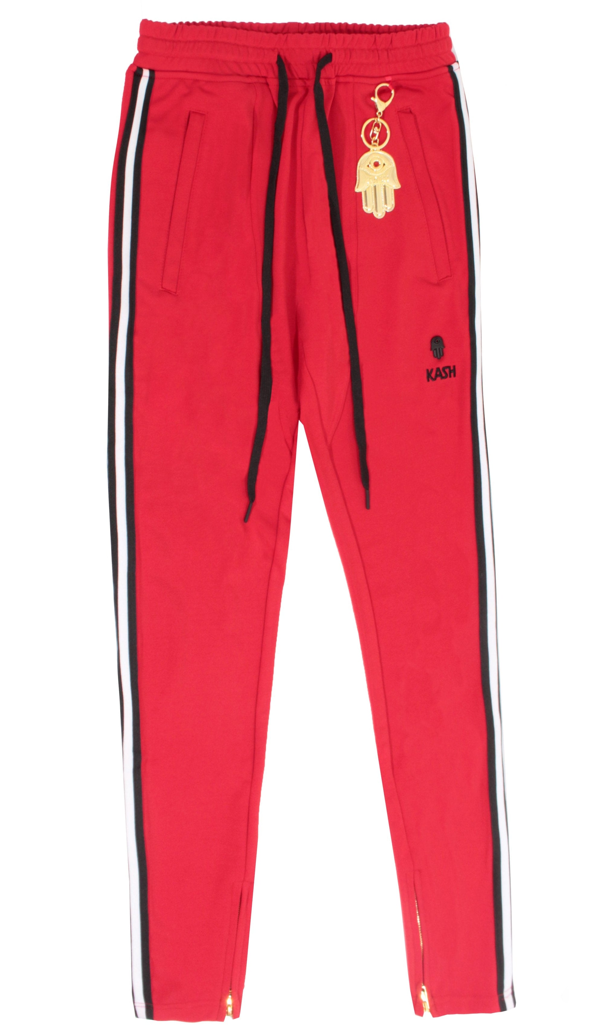 Kash Track Pant W/ Embroidery - Red