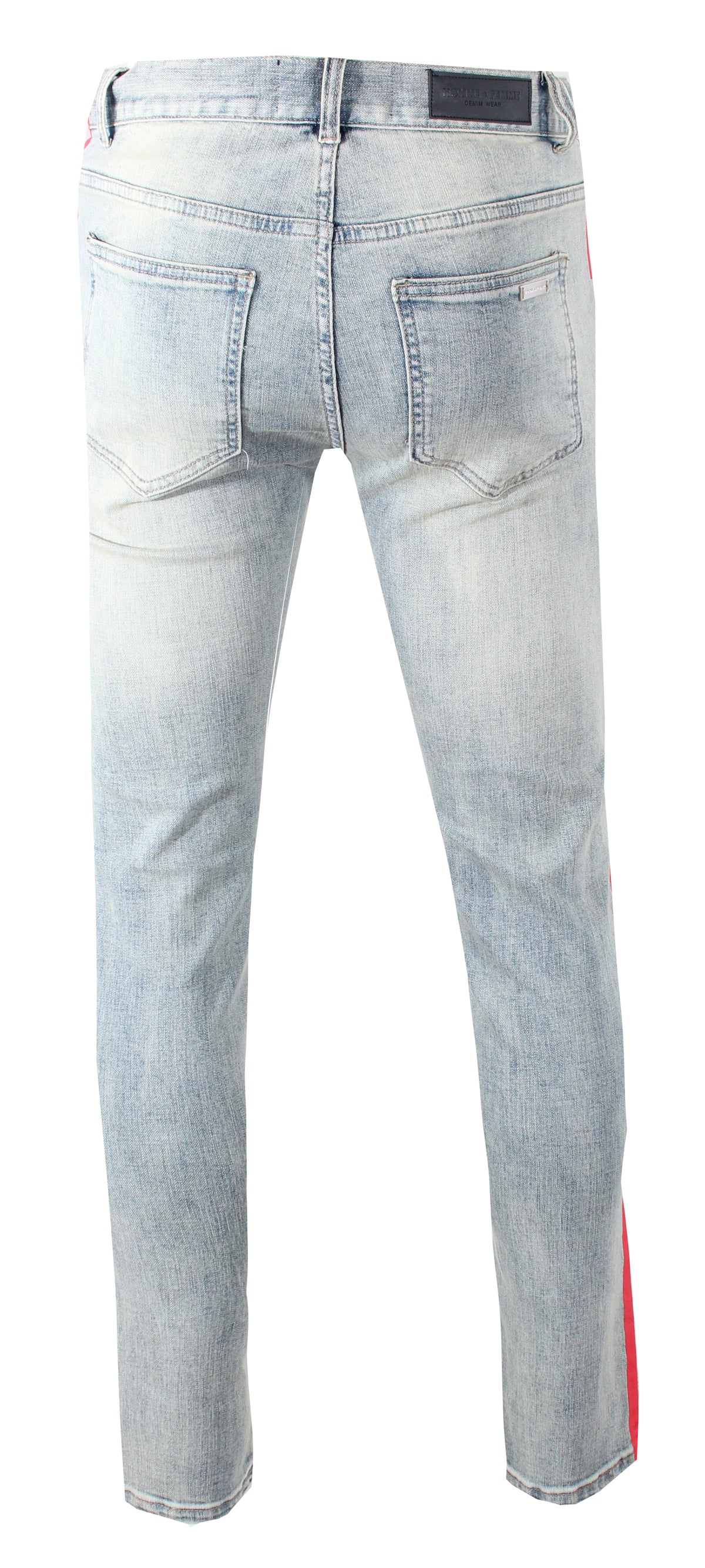 Striped Logo Denim with Red Stripe