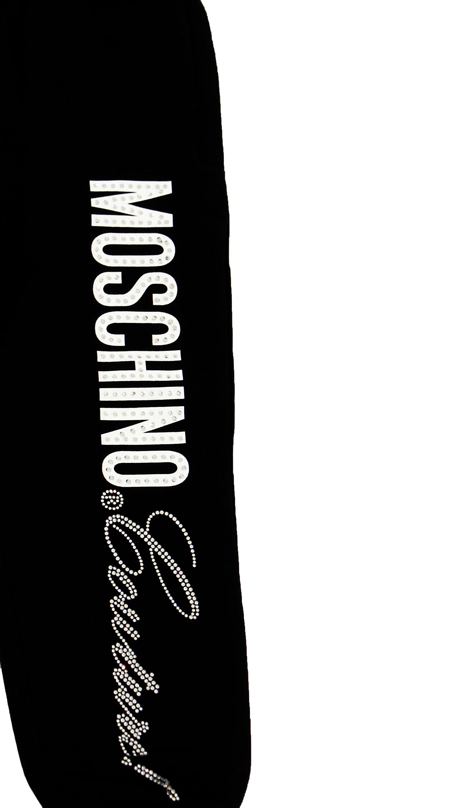 Moschino Sweatpants With Zip Up Pockets & Rhinestones - Black – view 2 of 3