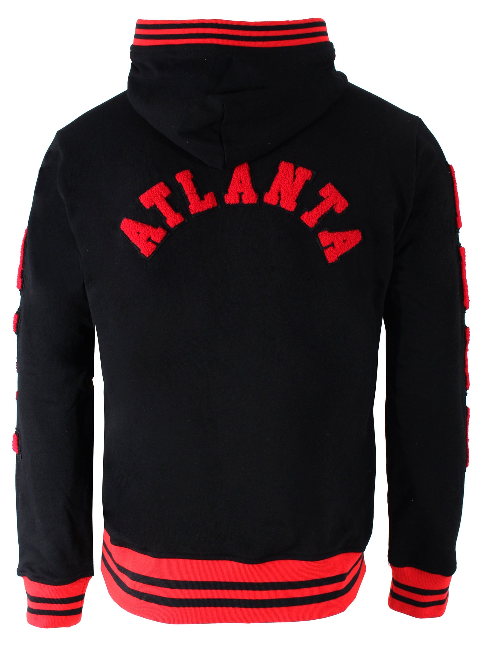 Logo Pure All Varsity Long Sleeve Hoodie in black/red – view 7 of 11
