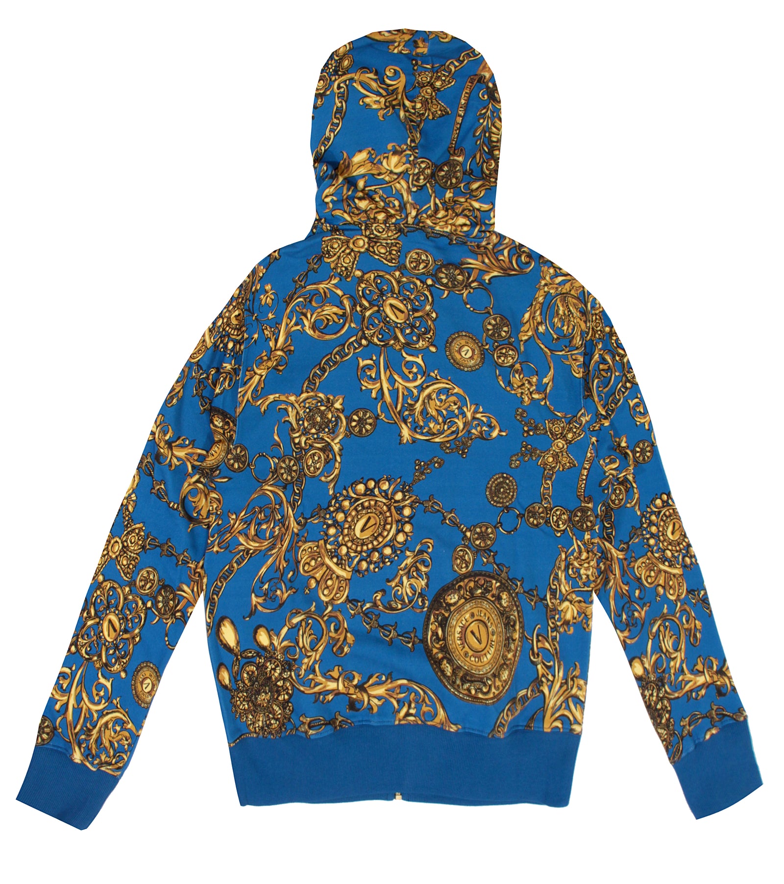 Versace Jeans Couture All Over Baroque Print Zip Up Sweatshirt - Blue – view 3 of 3