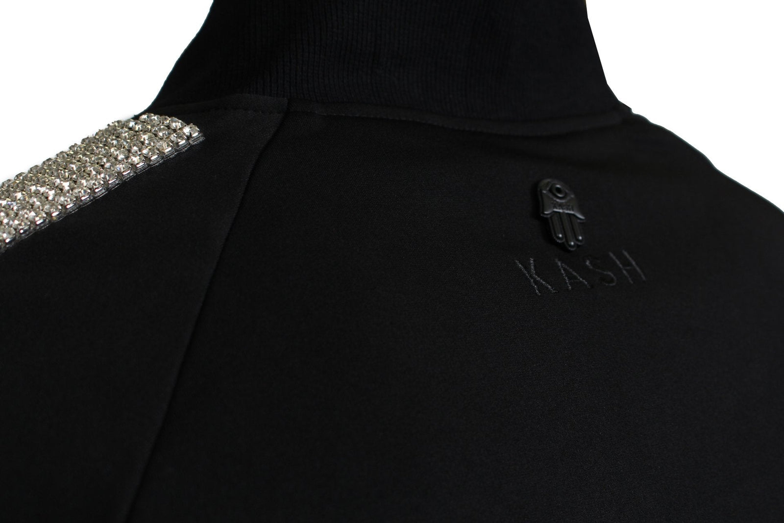 Kash Men's Shine Collection Jacket with Side Diamonds - Black – view 5 of 6