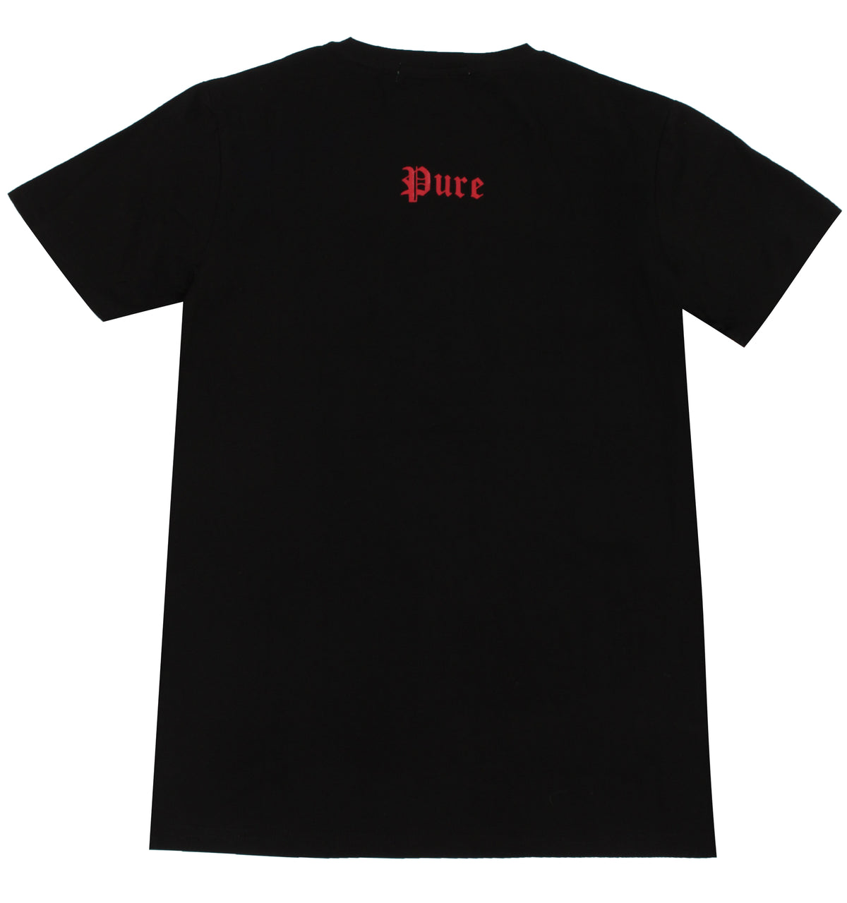 Stretch Pure Tee Black with Red Block Logo