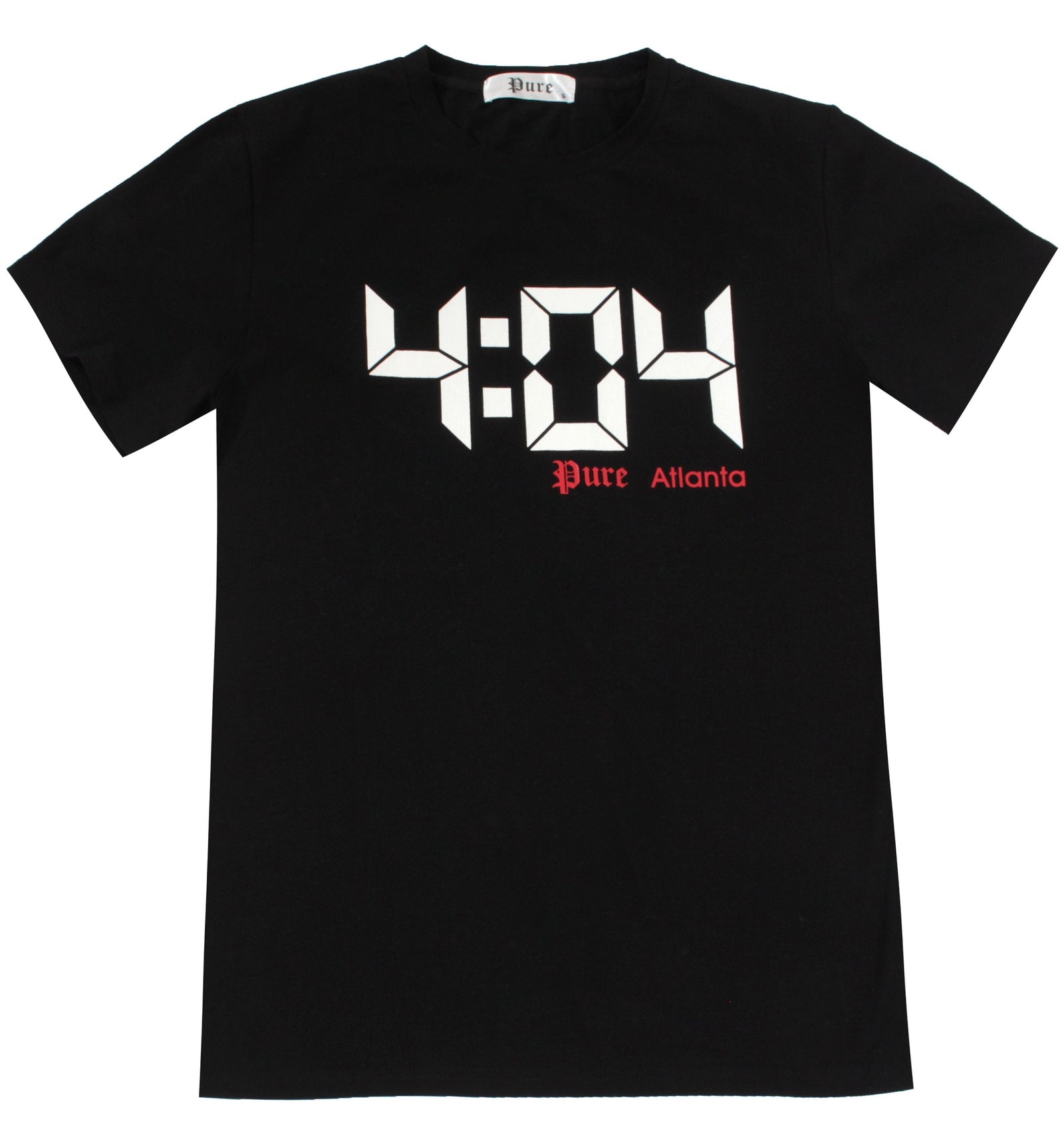 Pure 4:04 Pure Atlanta Time Tee Shirt in black – view 1 of 4