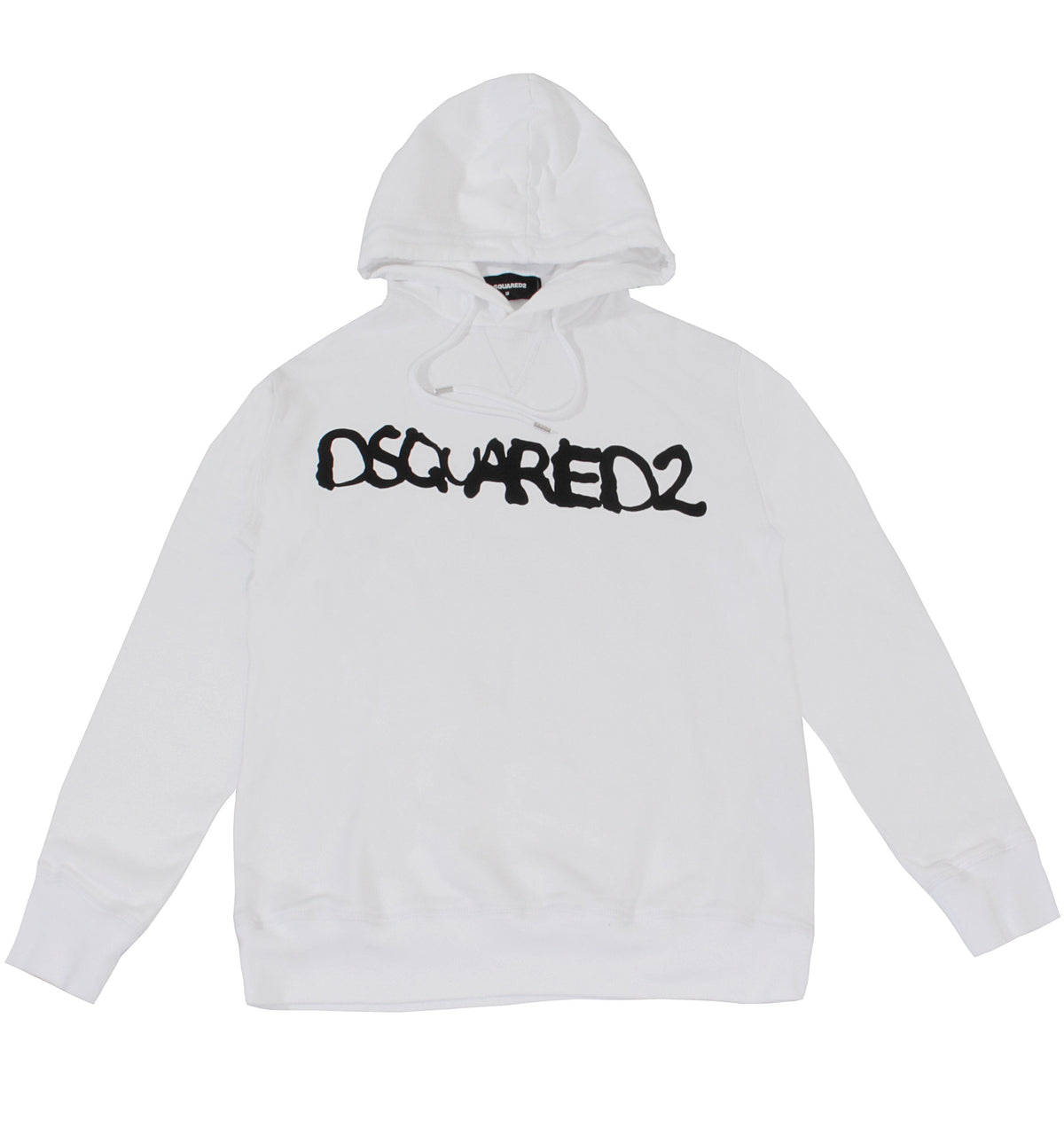 Dsquared2 Logo Hoodie - White & Black