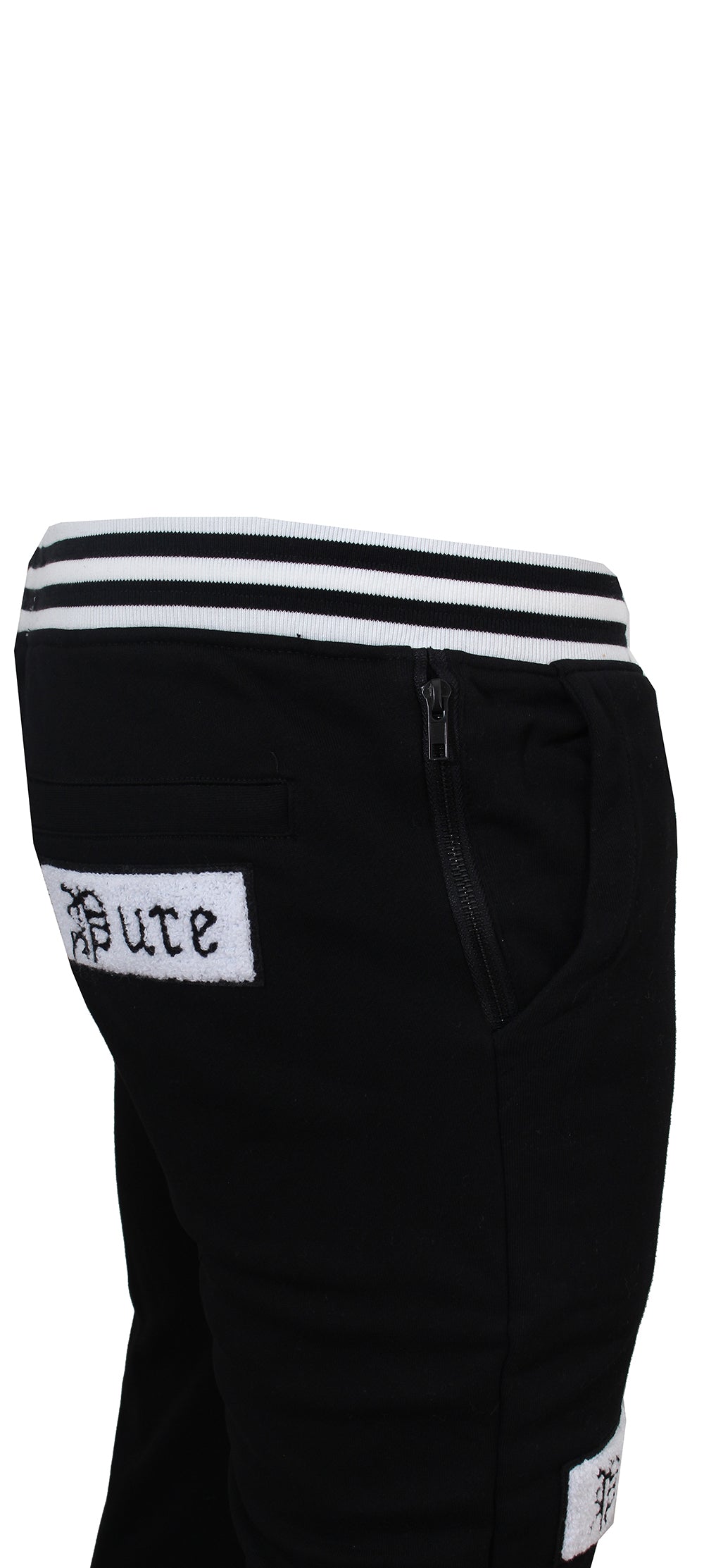 Pure Varsity Block Joggers in black and white – view 8 of 10