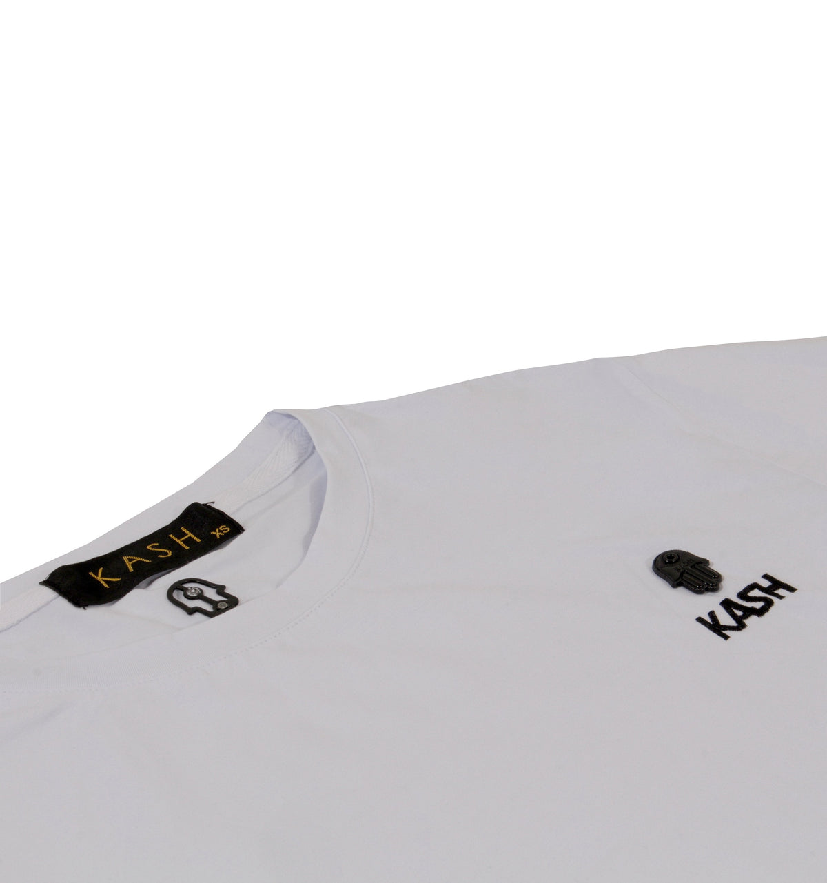 Kash Embroidered Short Sleeve Tee - White