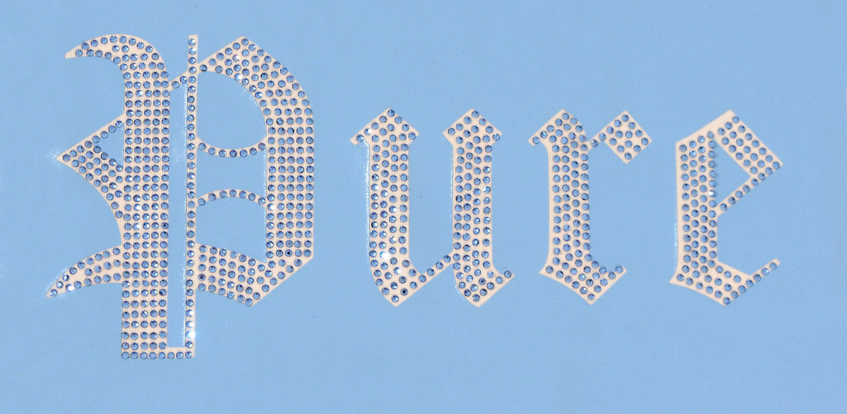 Cream Pure Tee With Blue Diamond Block Logo