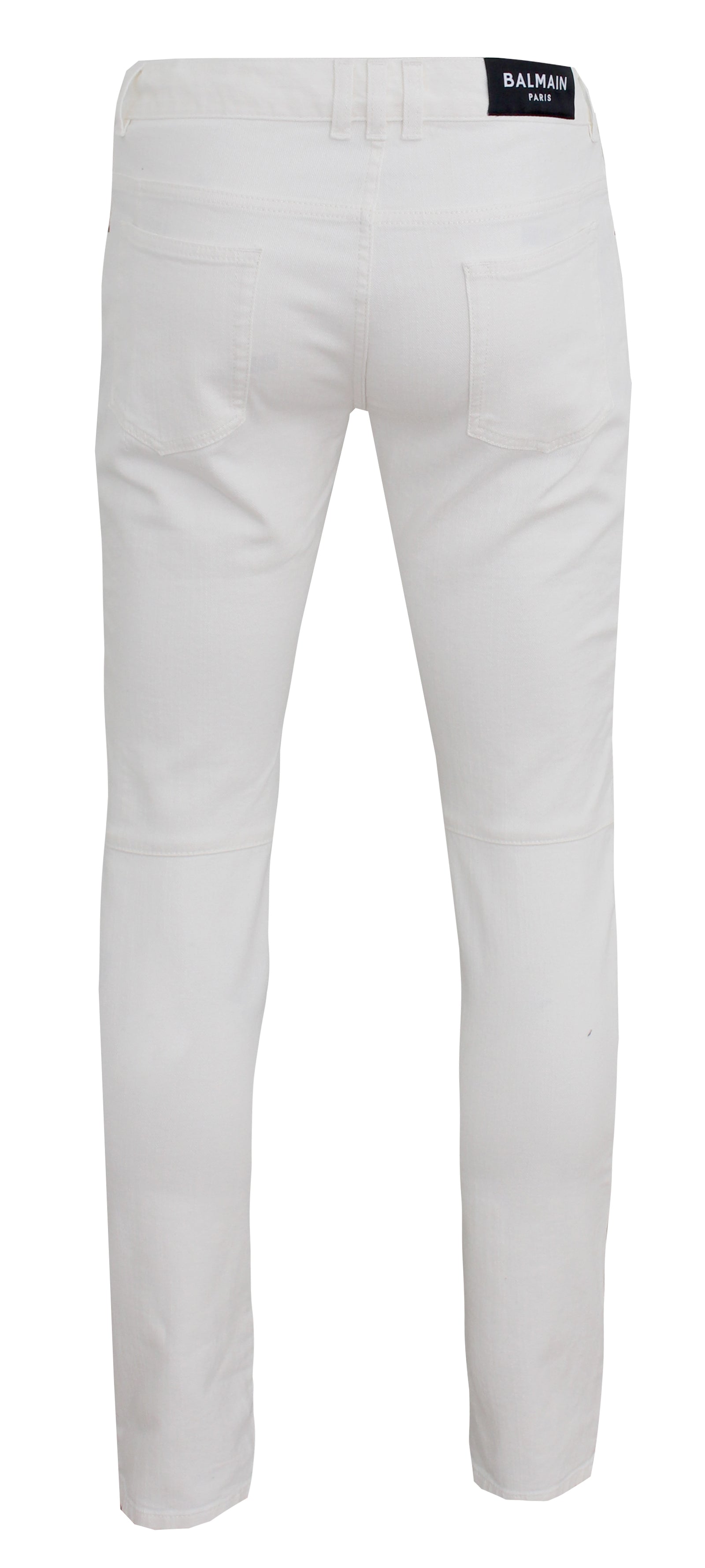 Balmain Ribbed Slim Jeans in white – view 2 of 2