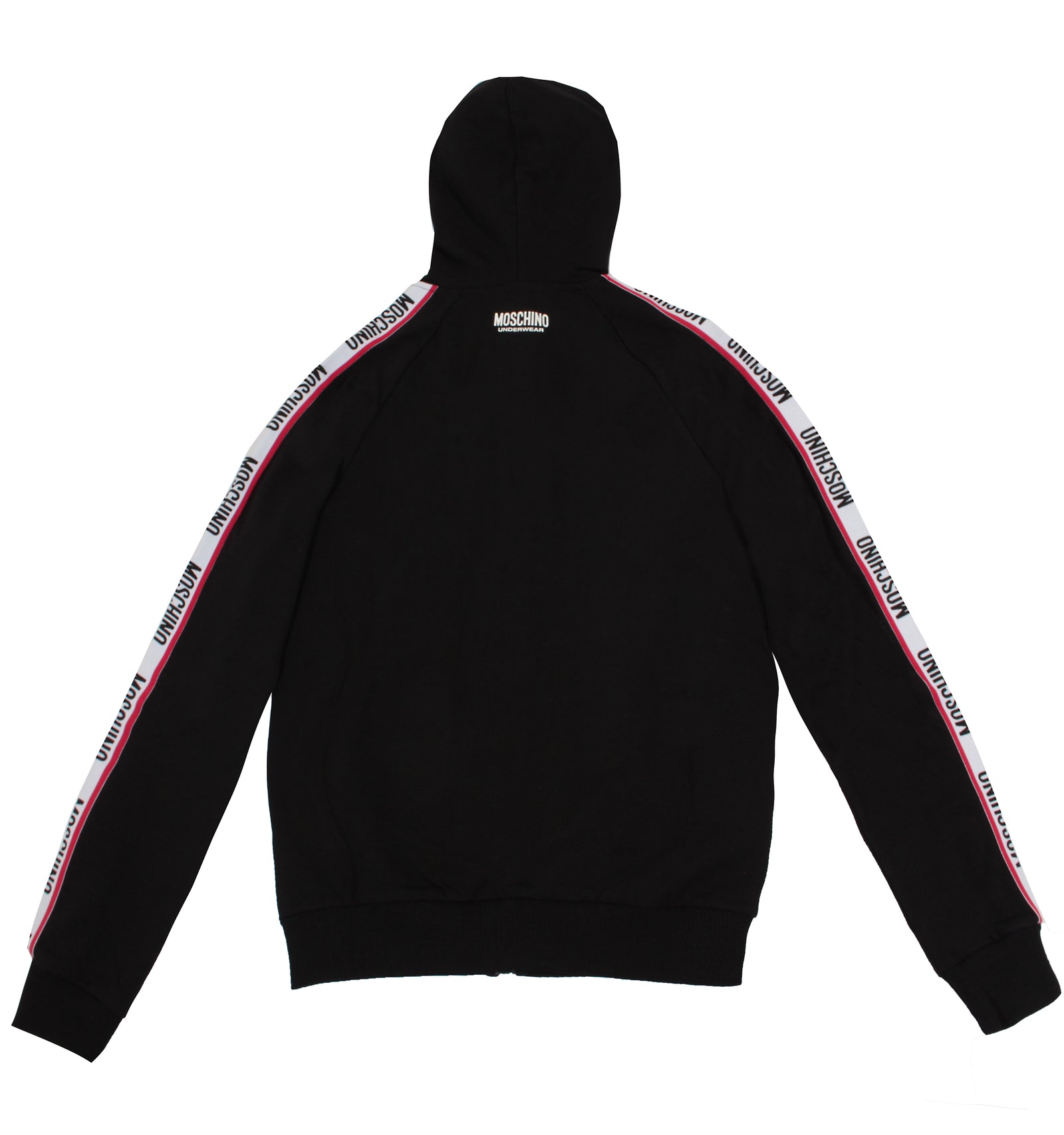 MOSCHINO UNDERWEAR Side Stripe Logo Jacket - Black – view 4 of 4