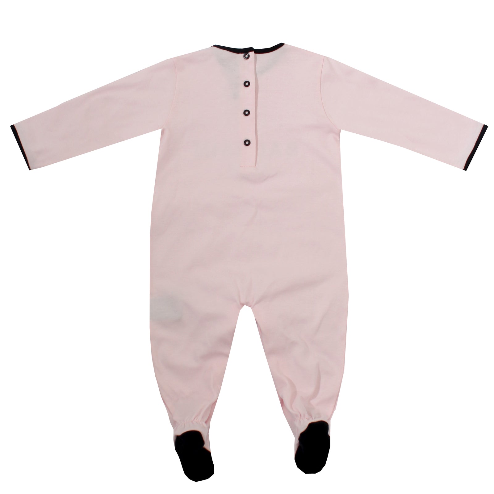 Balmain Baby 3-Piece Footie, Bib and Hat Set in pink – view 3 of 5
