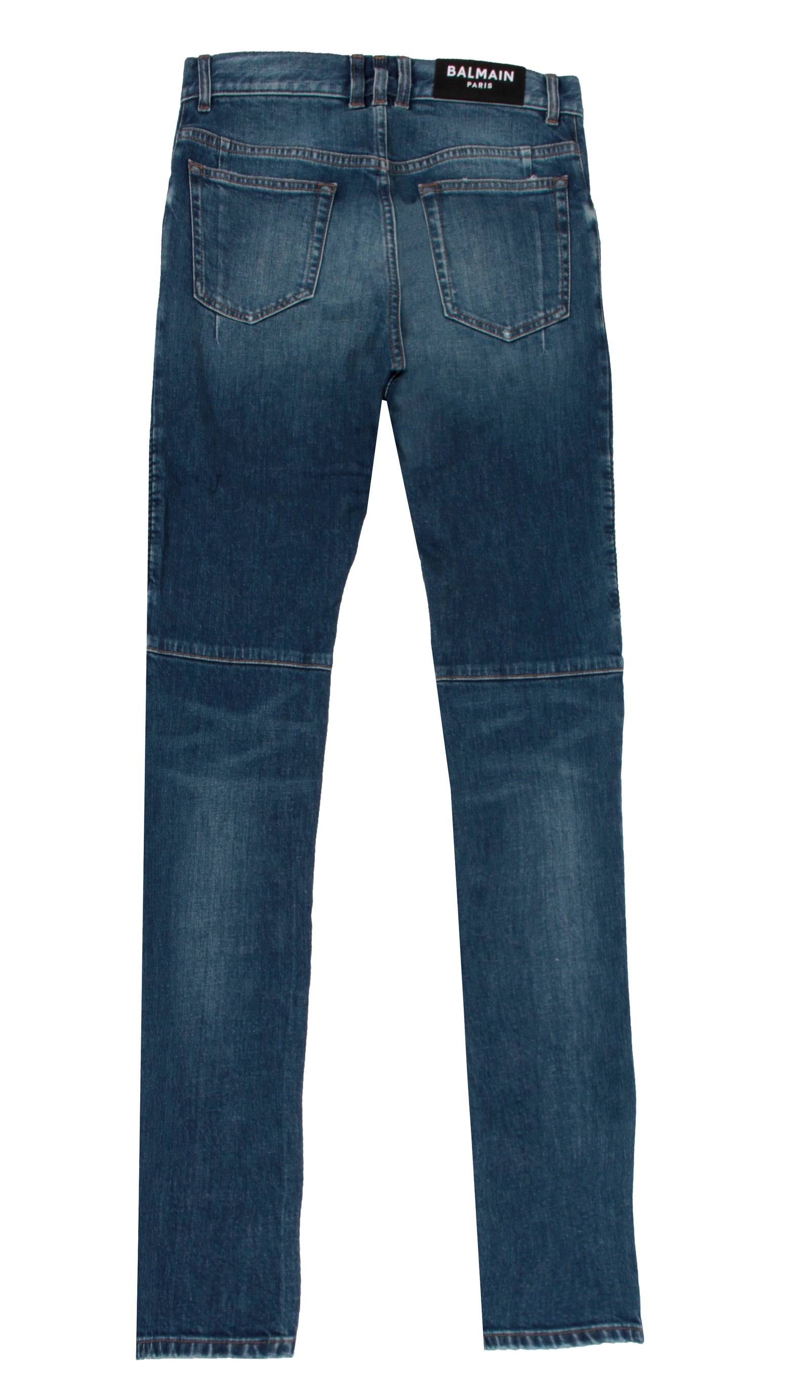 Balmain Ribbed Tapered Jeans Double Stonewash in Blue – view 2 of 2