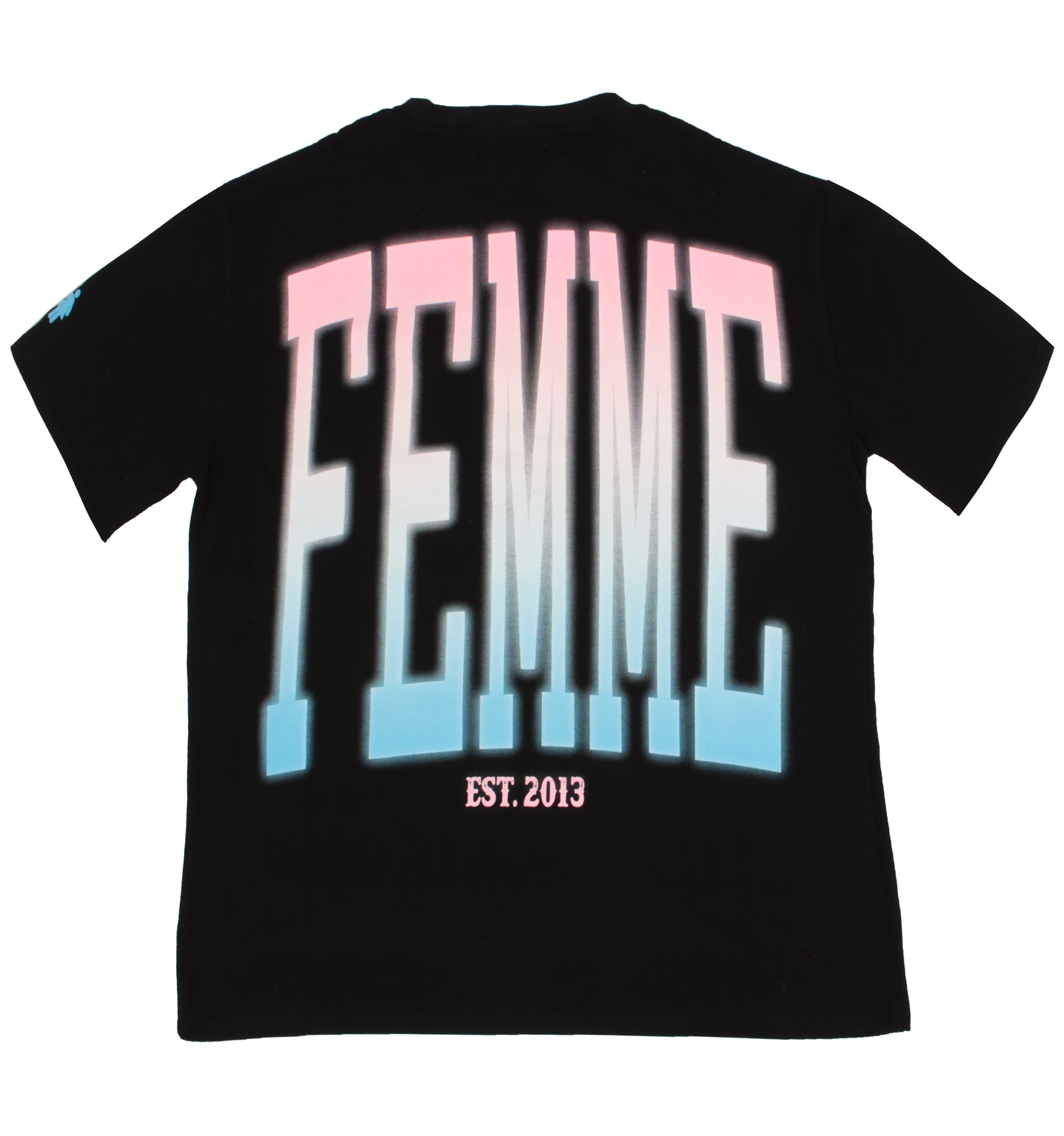 Homme + Femme Twilight Tee in black with blue and pink – view 2 of 2
