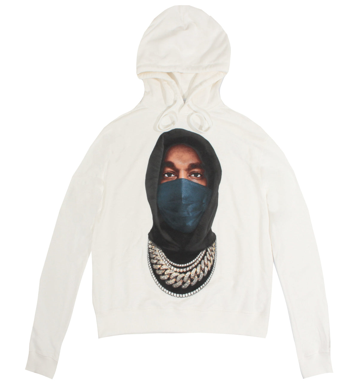 Hoodie Mask On 21 W/ Logo - White