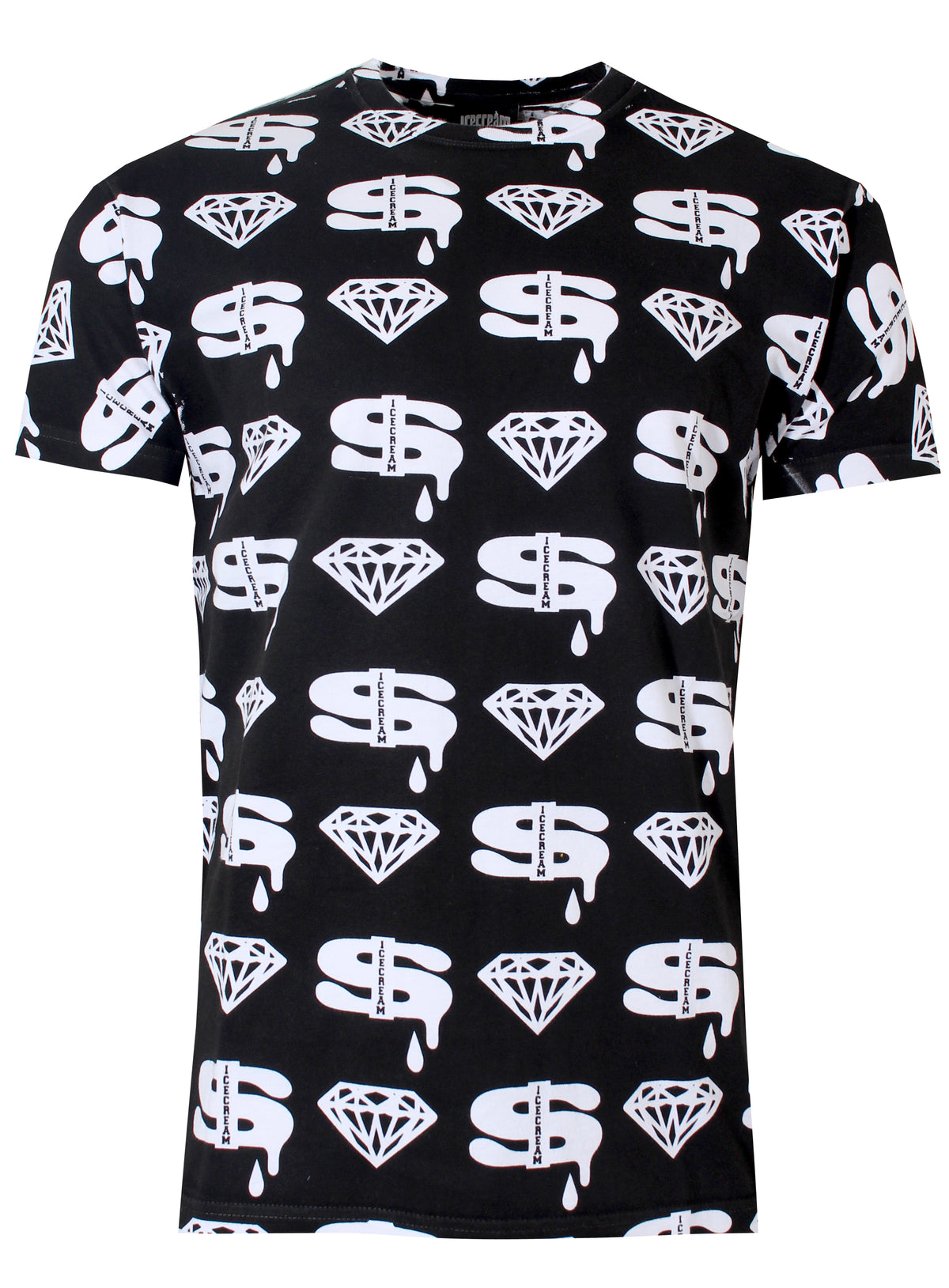 Diamonds & Dollars Short Sleeve Tee-Black