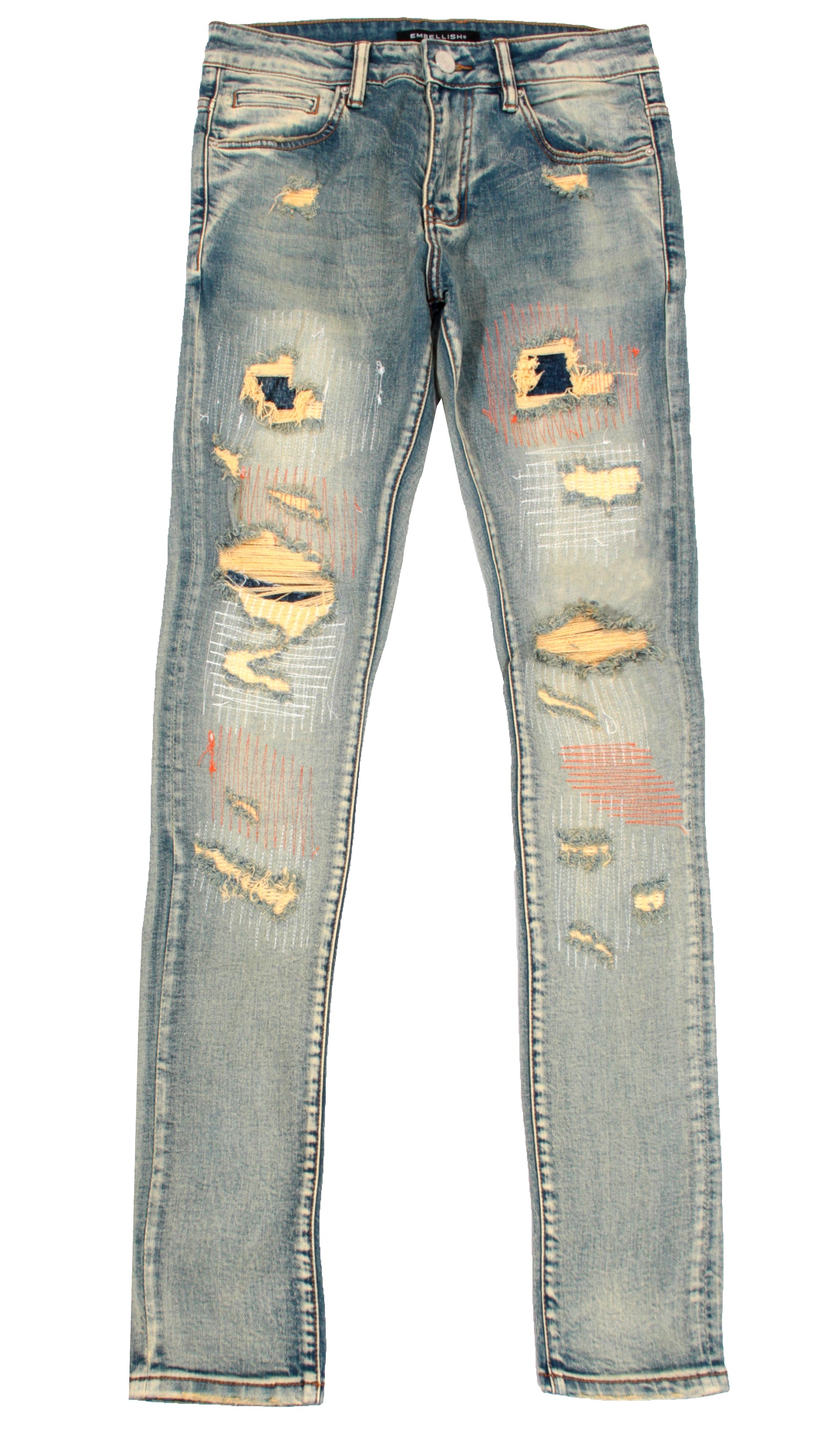 Embellish Concat Distressed in Blue – view 4 of 5