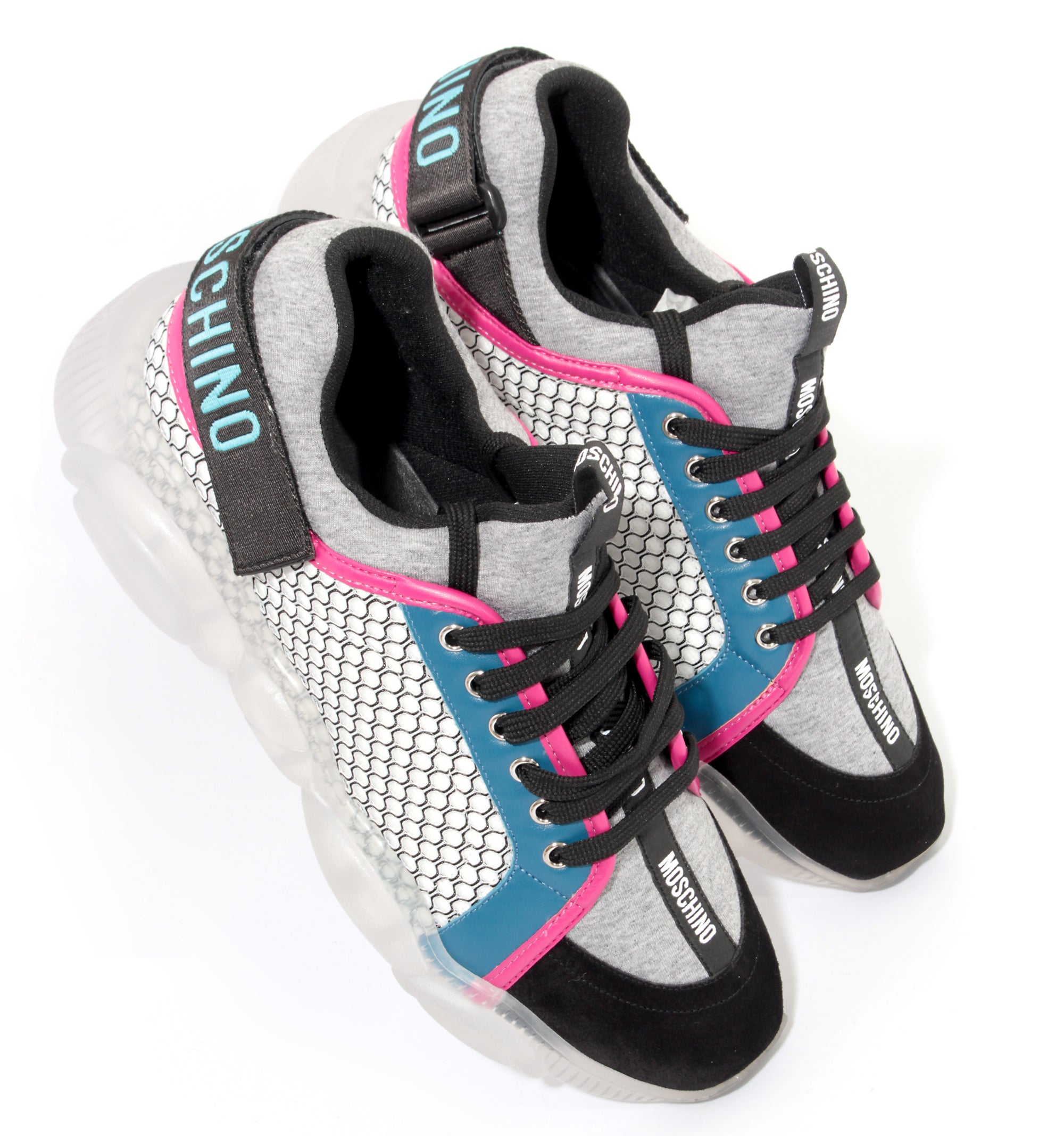 Moschino Sneakers - Grey Pink & Blue