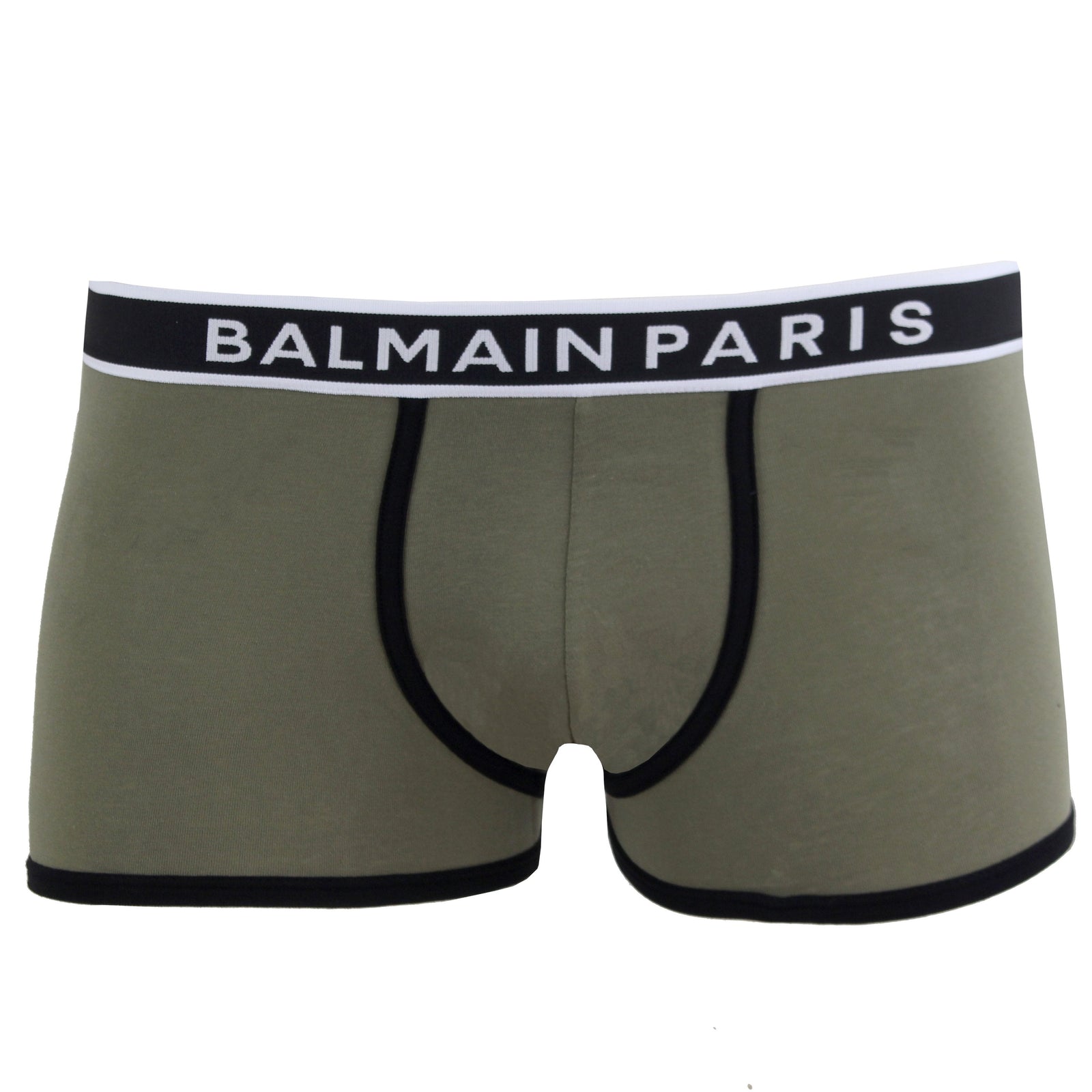Balmain Logo Underwear Trunk in khaki green – view 1 of 2