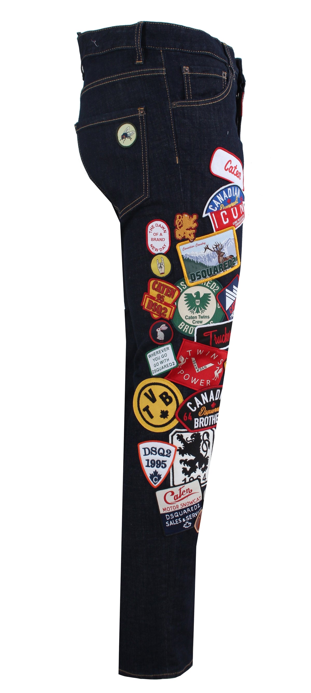 Cool Guy Jean With Patches - Blue