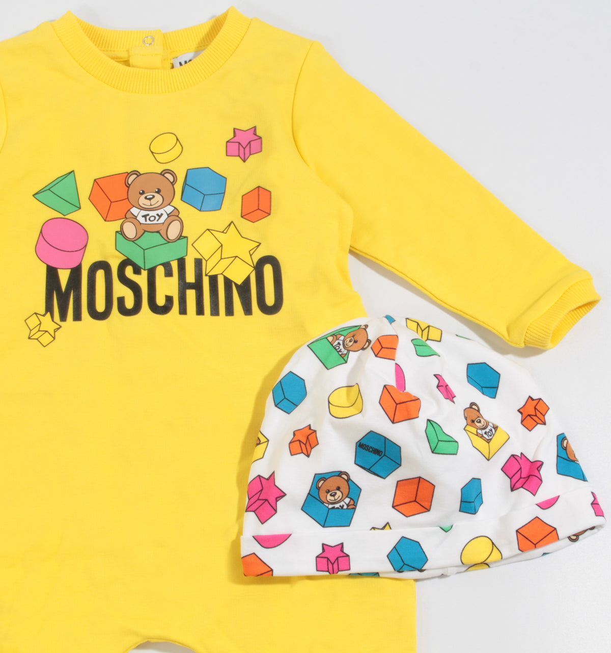 Baby Long Sleeve Footie Set With Hat - Yellow