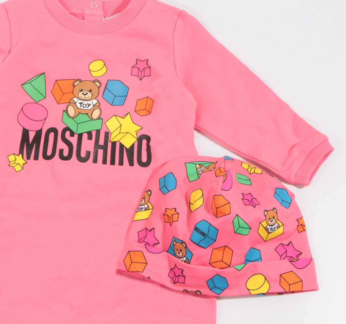 Baby Long Sleeve Footie Set With Hat - Cam Rose