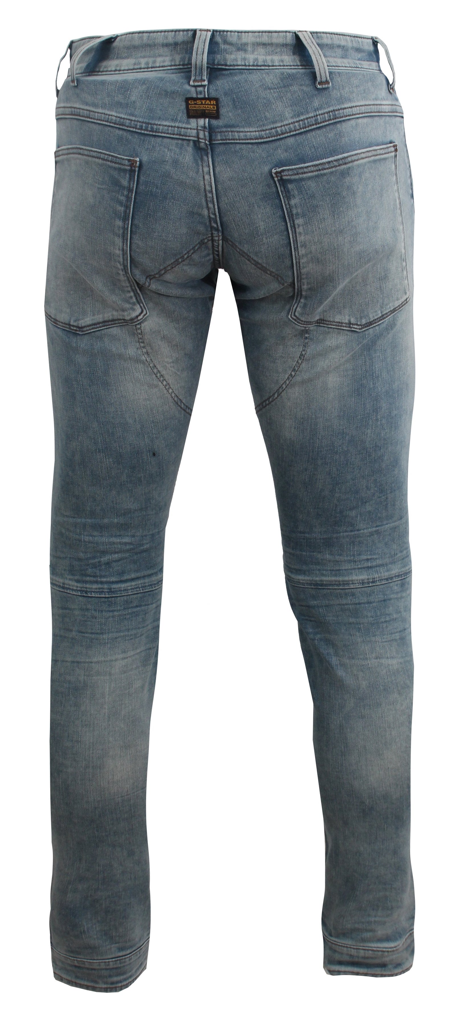 G-Star RAW 5620 3D Zip Knee Skinny Jeans in sun faded scanda blue – view 2 of 2