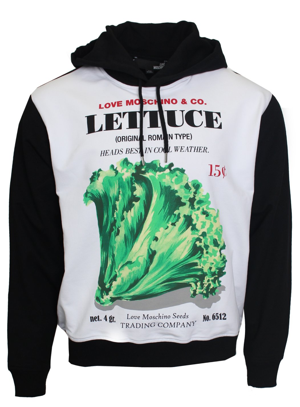 Love Moschino Lettuce Graphic Hoodie in black – view 1 of 3