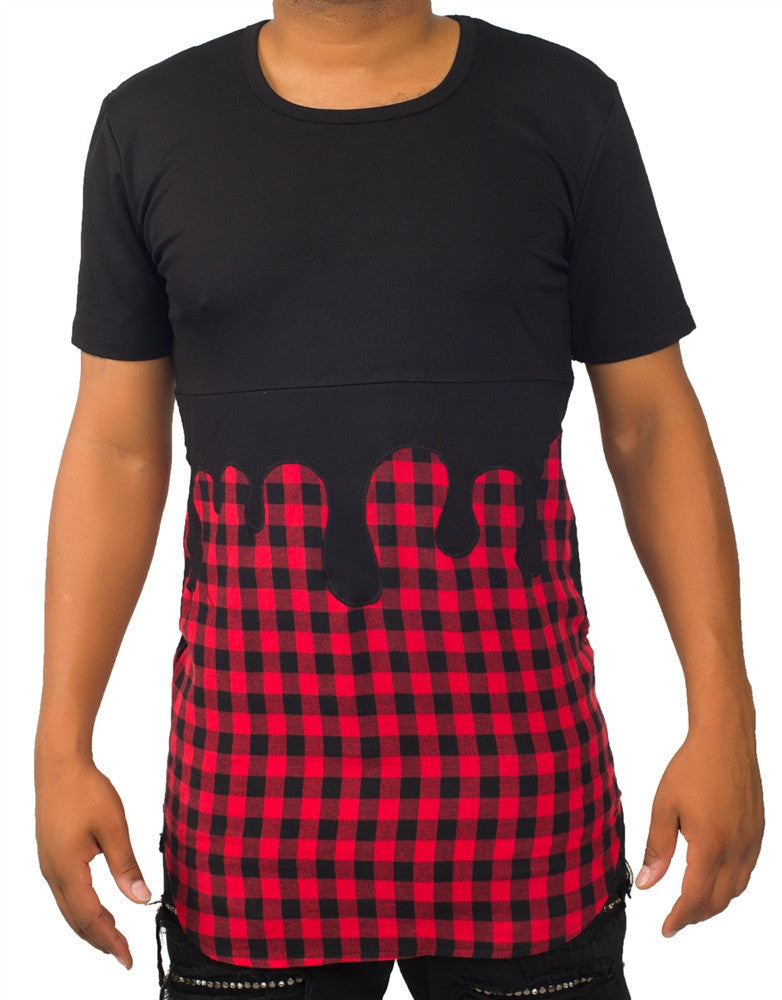 Kash Drip Plaid Red Tunic in red plaid – view 3 of 5