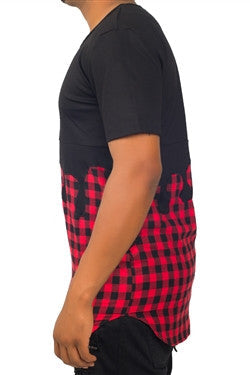 Kash Drip Plaid Red Tunic in red plaid – view 4 of 5