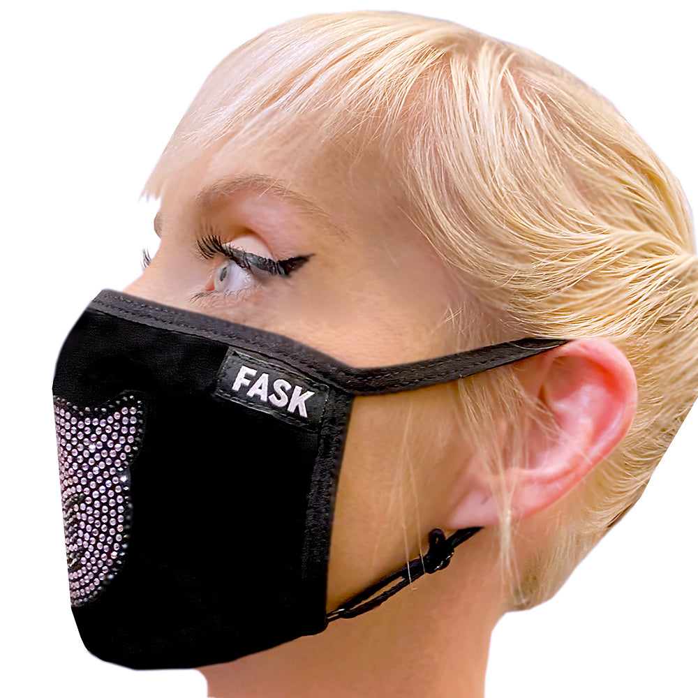 FASK Purple Demon Cotton 2.0 Stoned Mask with Interchangeable Filter and Adjustable Size Strap