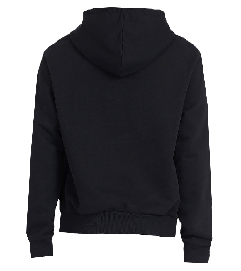 Balmain Silver Embossed Hoodie - Black