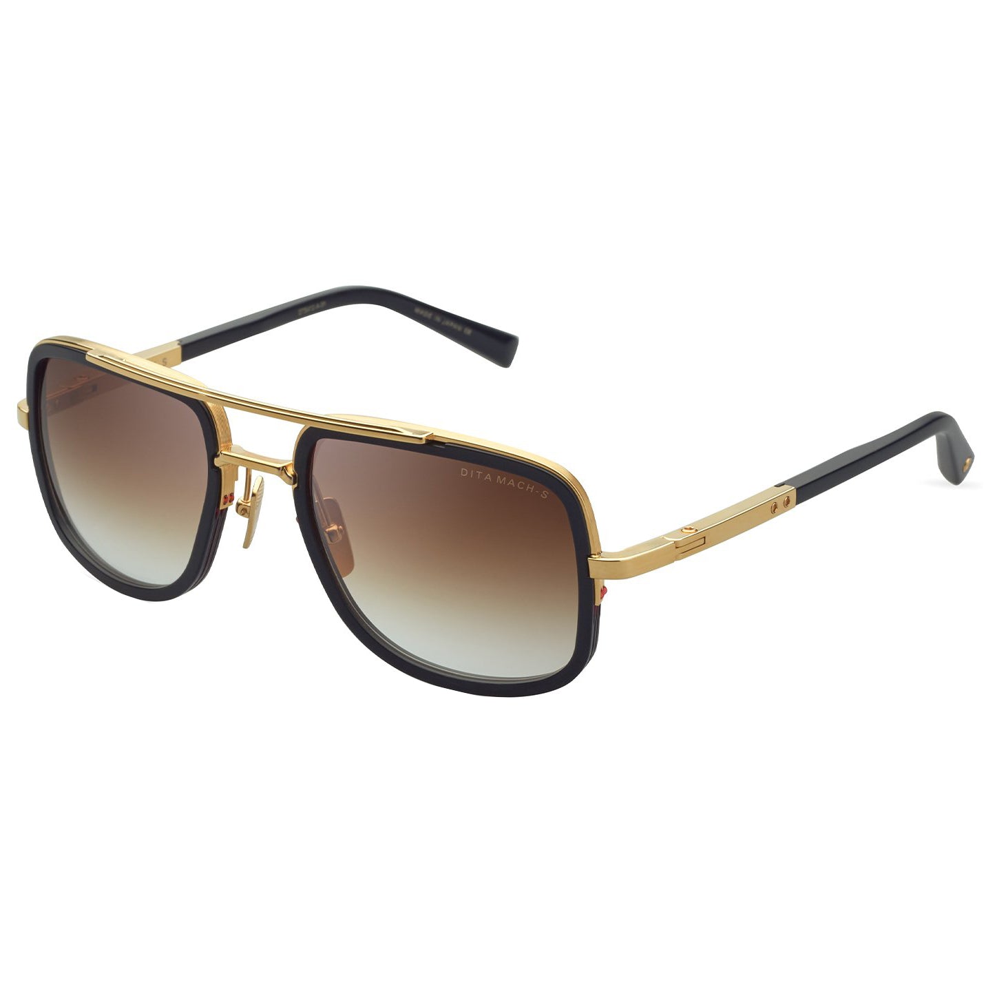 DITA Mach-S Sunglasses in yellow gold and matte black – view 2 of 2