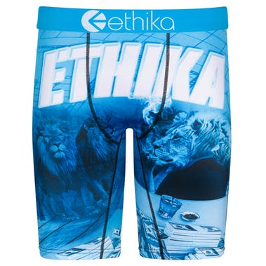 Ethika Blue Print Boxer Briefs in multi – view 1 of 2