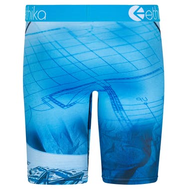 Ethika Blue Print Boxer Briefs in multi – view 2 of 2