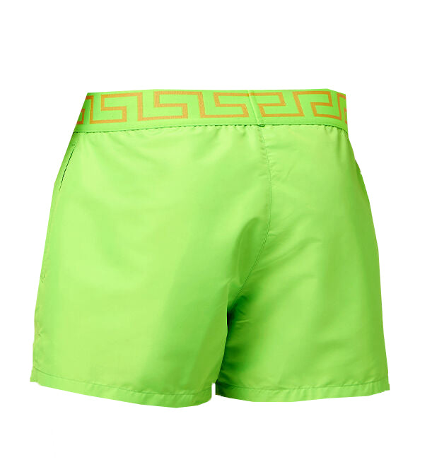 SWIM SHORT BOXER-NEON GREEN AND GOLD