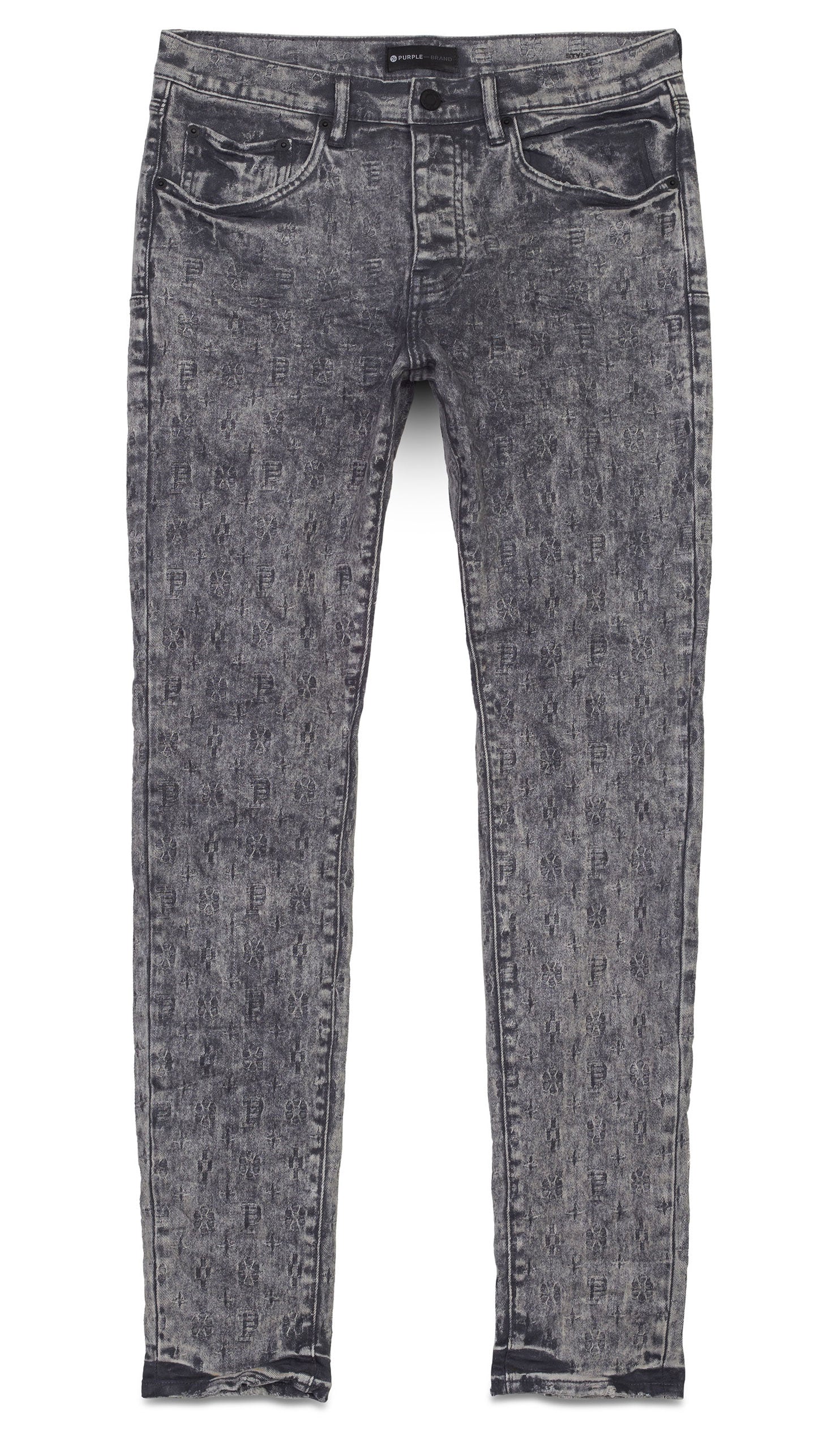 Purple Brand Film Jacquard Denim in light grey – view 1 of 4