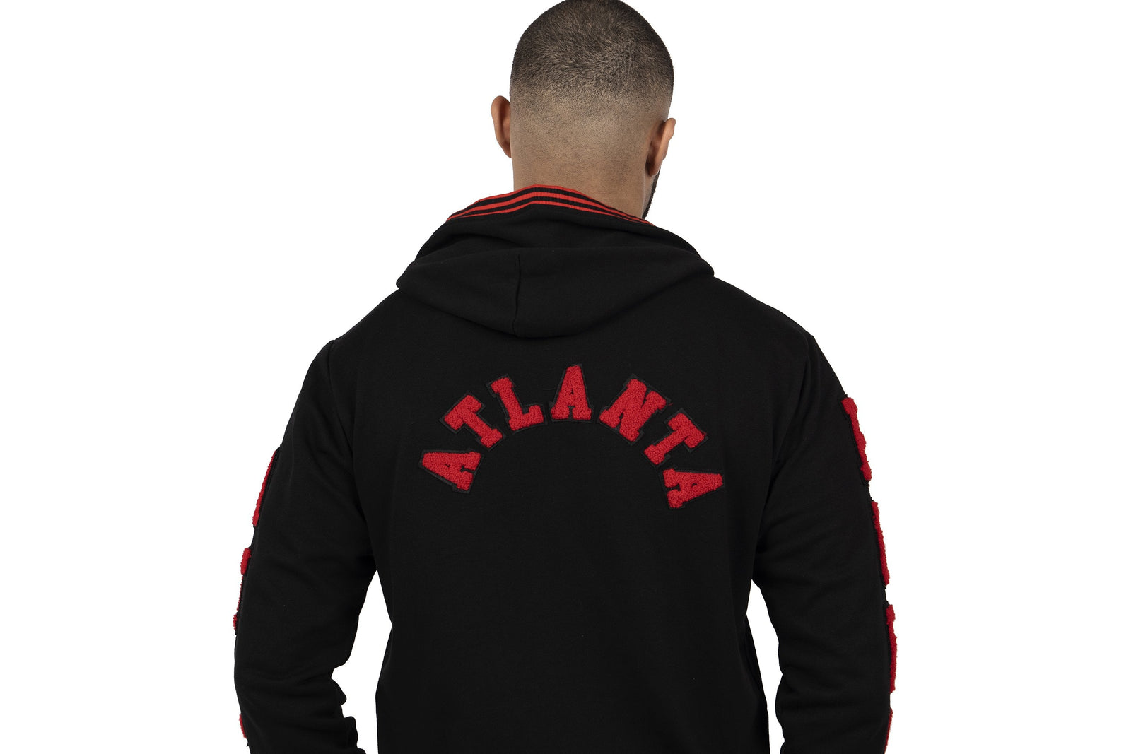 Logo Pure All Varsity Hoodie in black/red – view 5 of 11