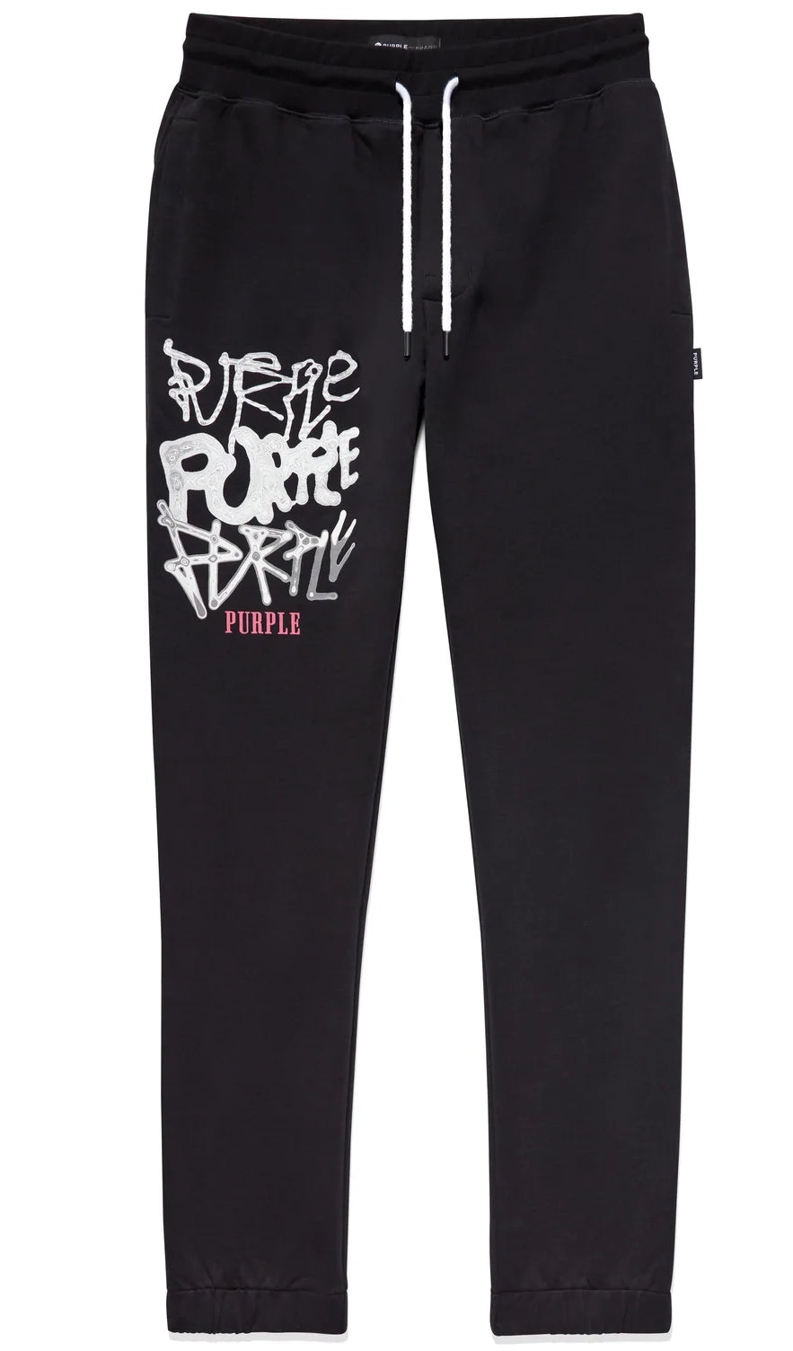 Purple Jeans FRENCH TERRY SWEATPANT DISTORTED BLACK BEAUTY